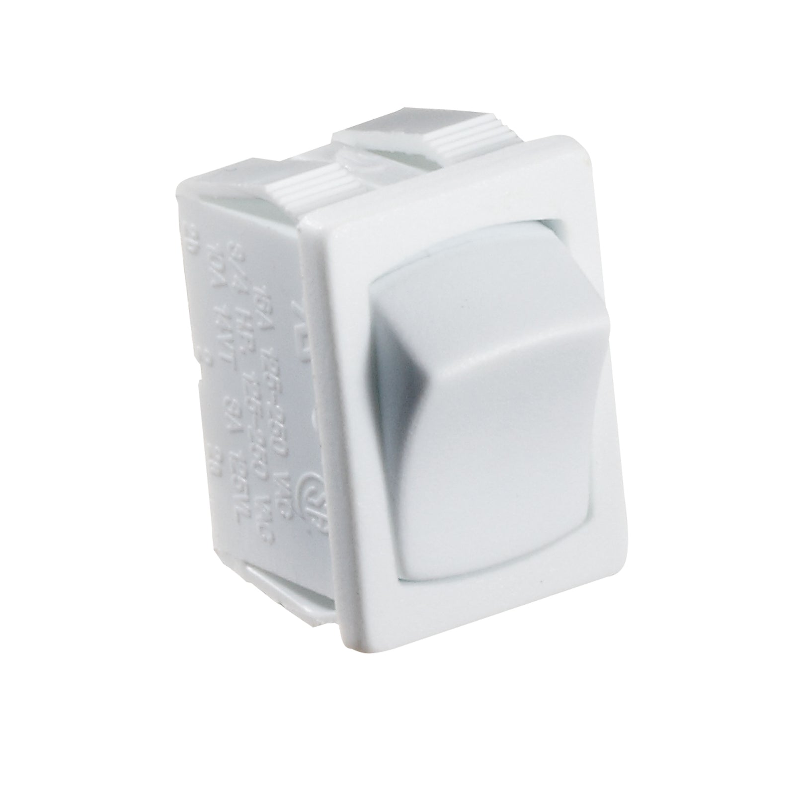 RV Designer S435 DC Rocker Switch 10 Amp - White, On/Off SPST