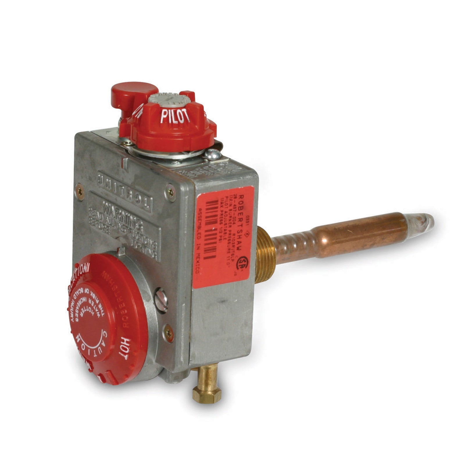 Camco 08641 Gas Controls - 3/8" Inv. Flare Inlet With 3/8" Inv. Flare Outlet, 1-3/8" Shank