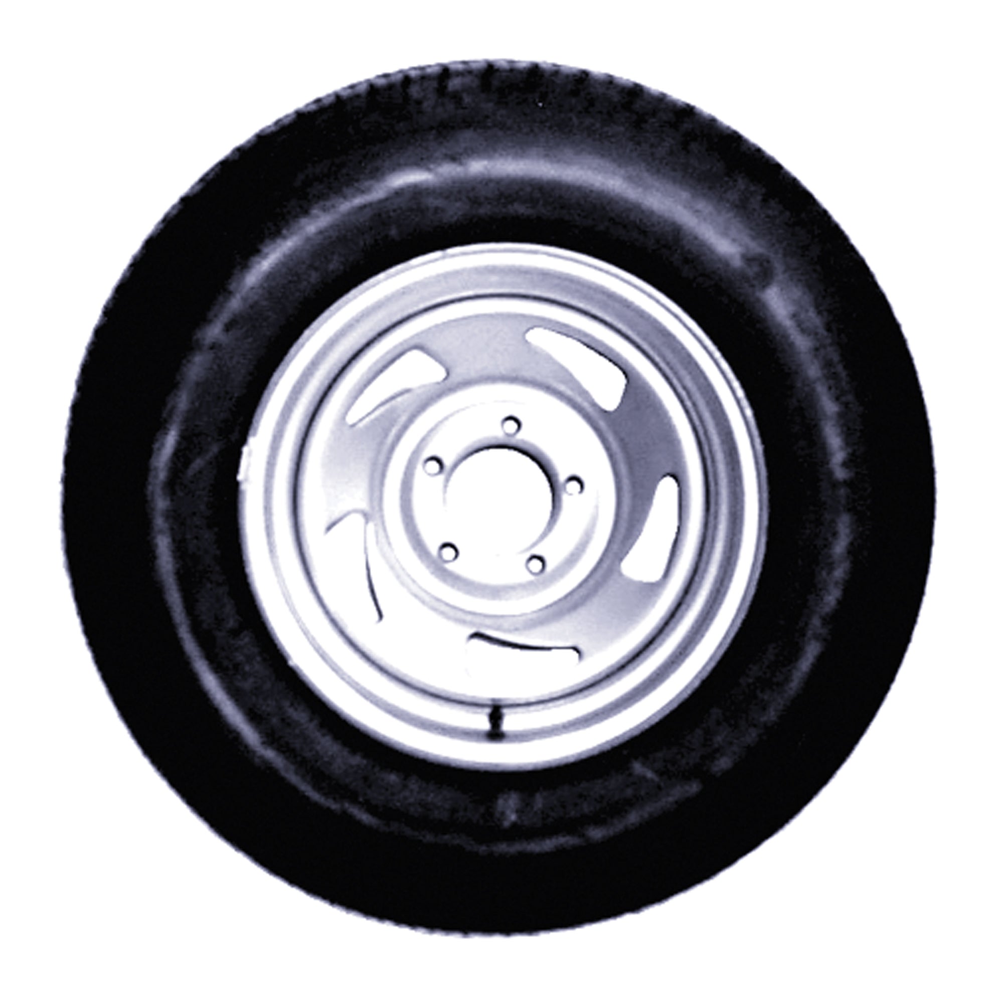 Americana Tire and Wheel 32386 Economy Radial Tire and Wheel ST205/75R15 C/5-Hole - Painted Silver Directional Rim