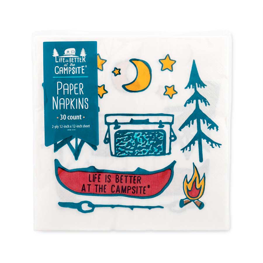 Camco 53374 LIBATC Paper Napkins - Campsite Design, 30 Count