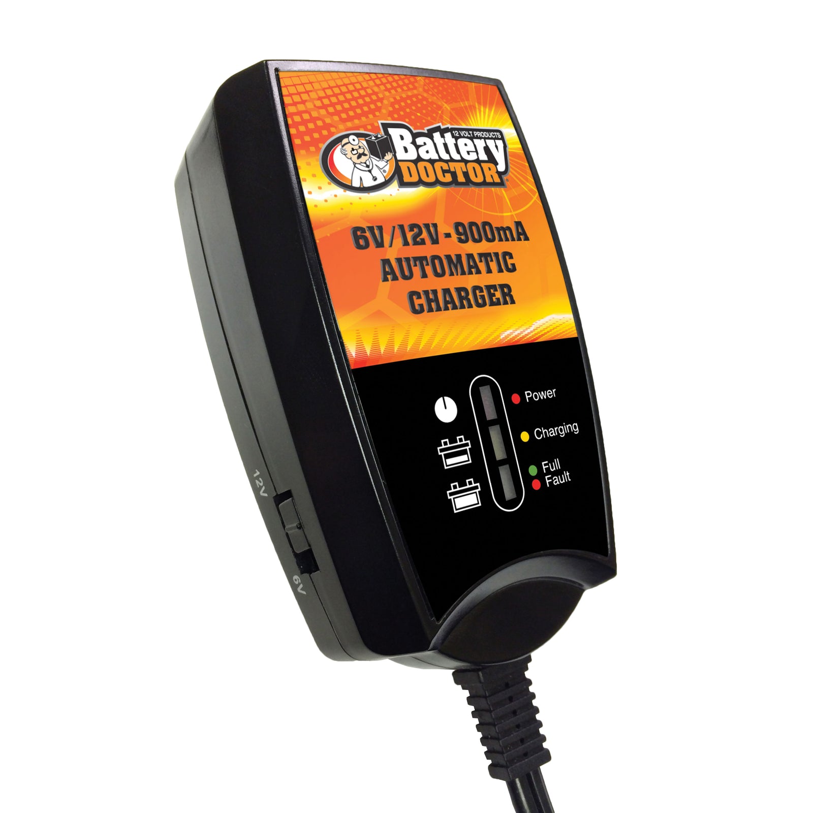 Battery Doctor 20026 Wall Mount Battery Charger and Maintainer - 6/12 Volt, 900mA