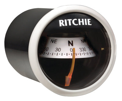 Ritchie Navigation X-21WW Dash Mount Compass - 2", White with White Dial