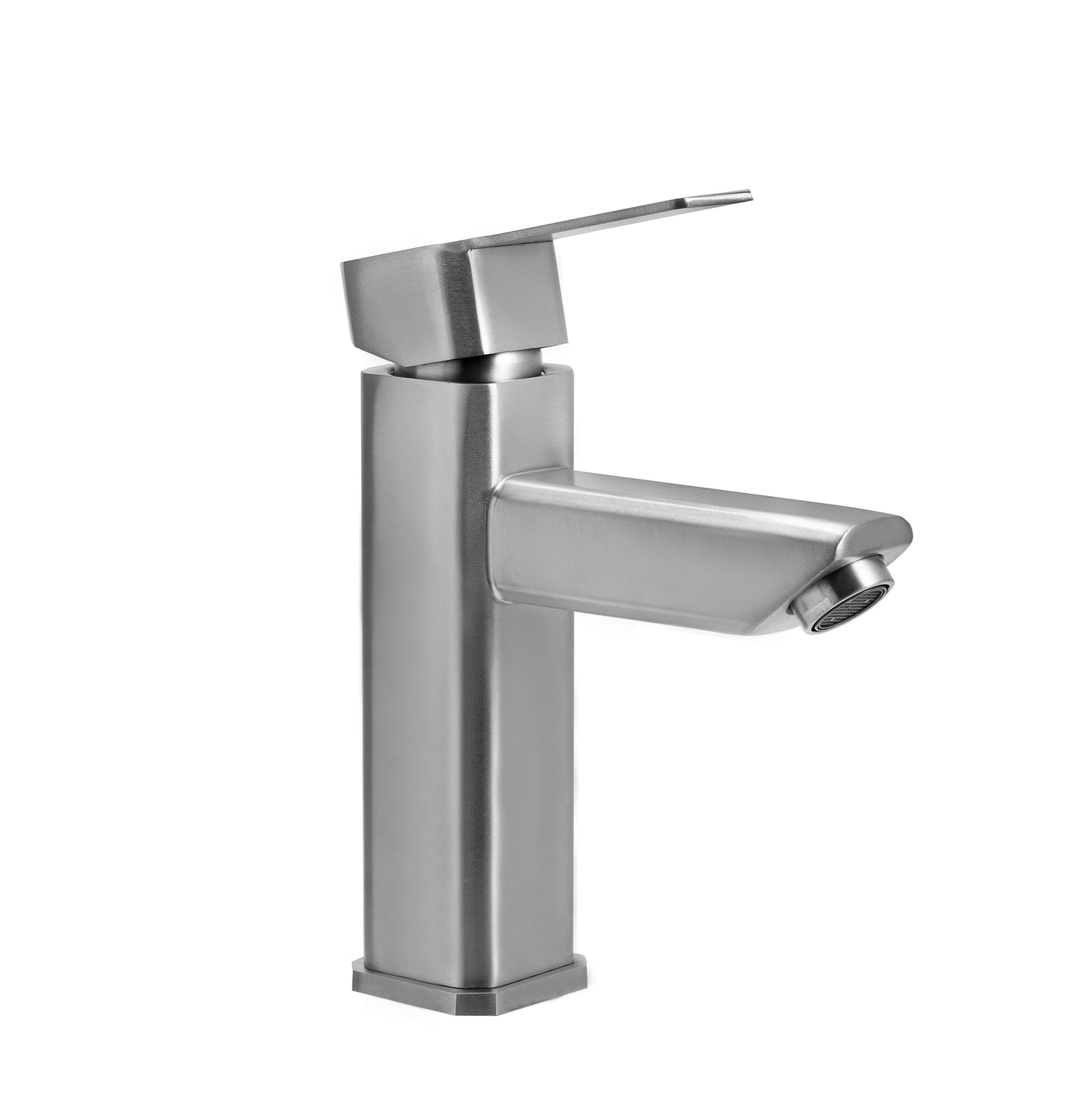 Dura Faucet DF-ML803LQ-SN Modern Angular RV Lavatory Faucet - Brushed Satin Nickel