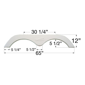 Icon 01638 Tandem Axle Fender Skirt FS775 for R-Vision - Taupe