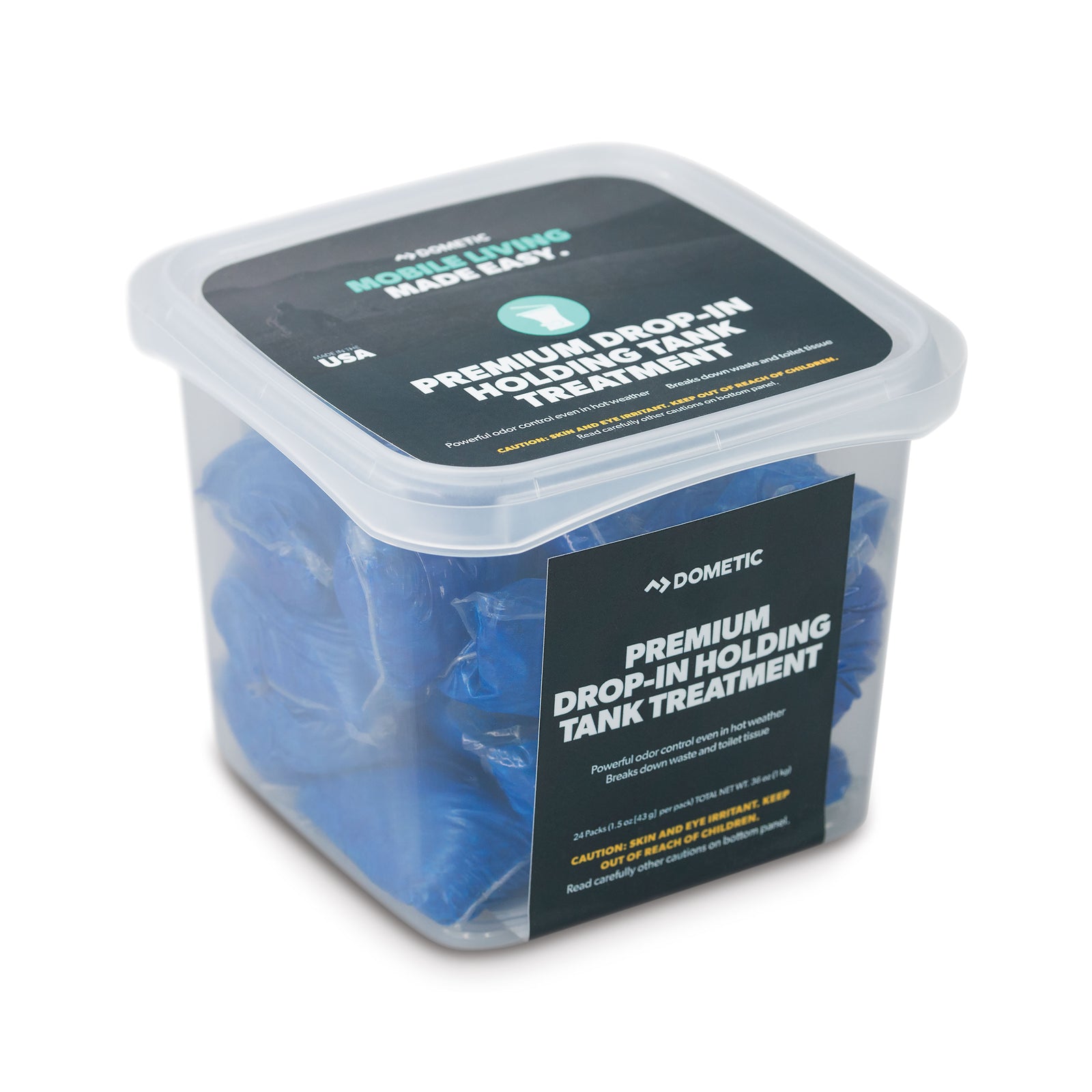 Dometic D1110002 D-Line Premium Holding Tank Treatment Drop-Ins - Pack of 24