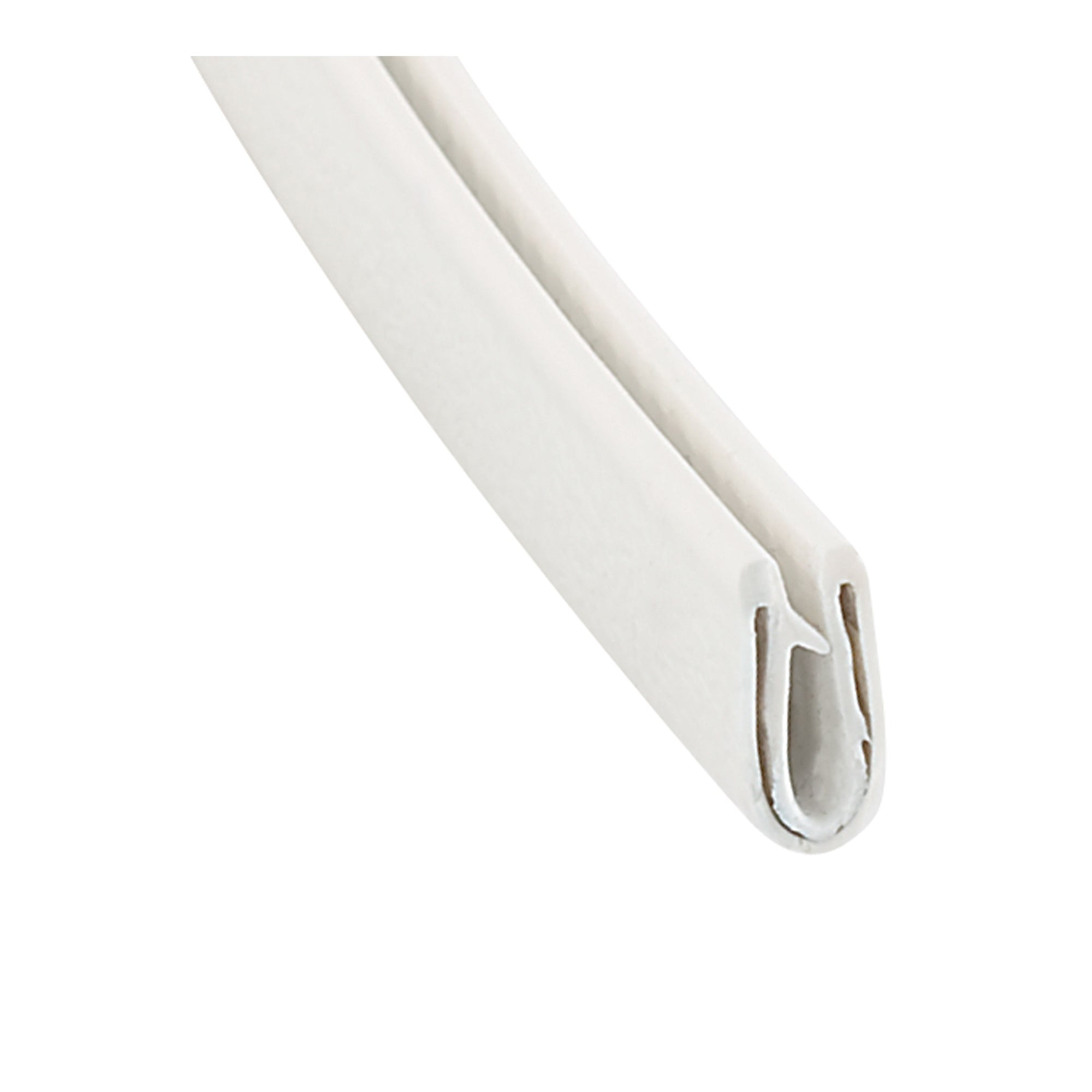AP Products 018-667 Ribbed Clip-On Trim Seal with PSA (White Tape) - White
