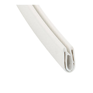AP Products 018-667 Ribbed Clip-On Trim Seal with PSA (White Tape) - White