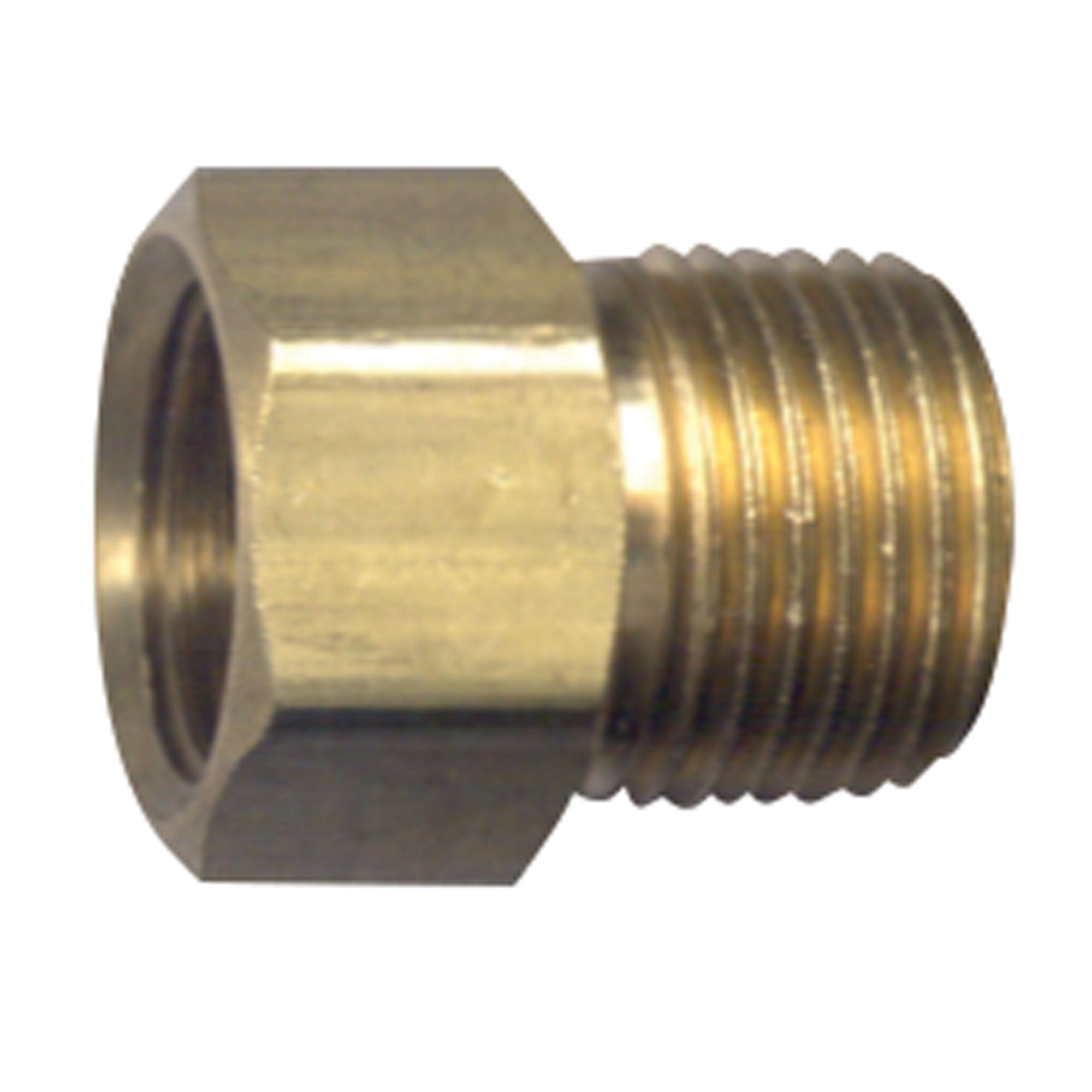 JR Products 07-30045 Inverted Flare To Mpt Connector With Check Valve - 1/4"