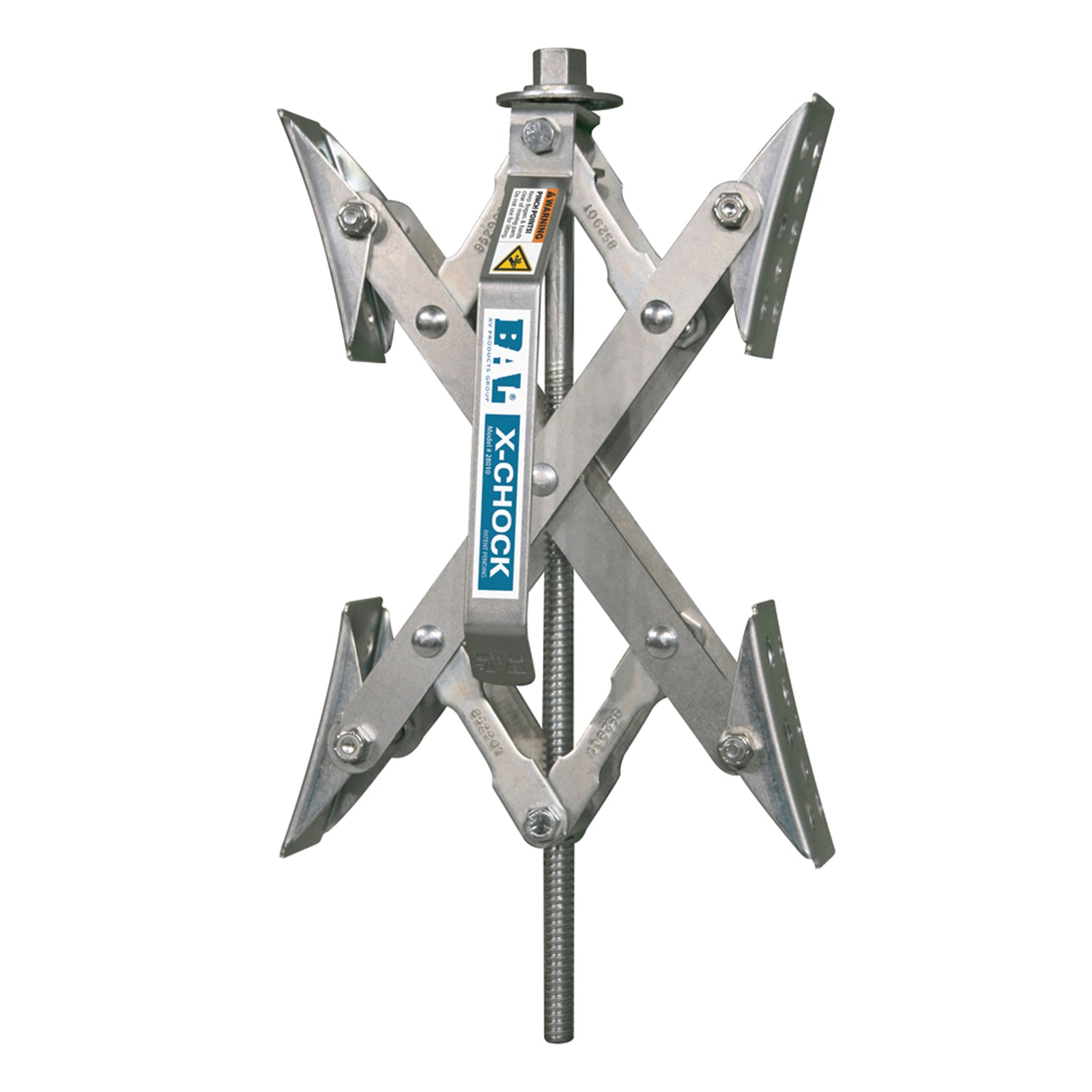 BAL 28010 X-Chock Tire Locking Chock – Wheel Stabilizer for Tandem Axle Trailers & RVs – Easy Ratchet Operation, Heavy-Duty Steel Construction