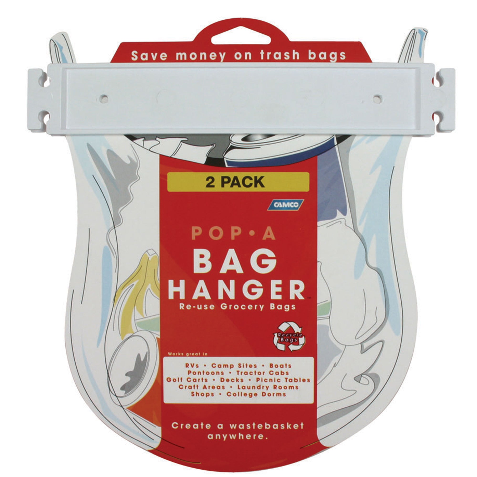 Camco 43593 Pop-A-Bag Hanger - 2 Per Pack