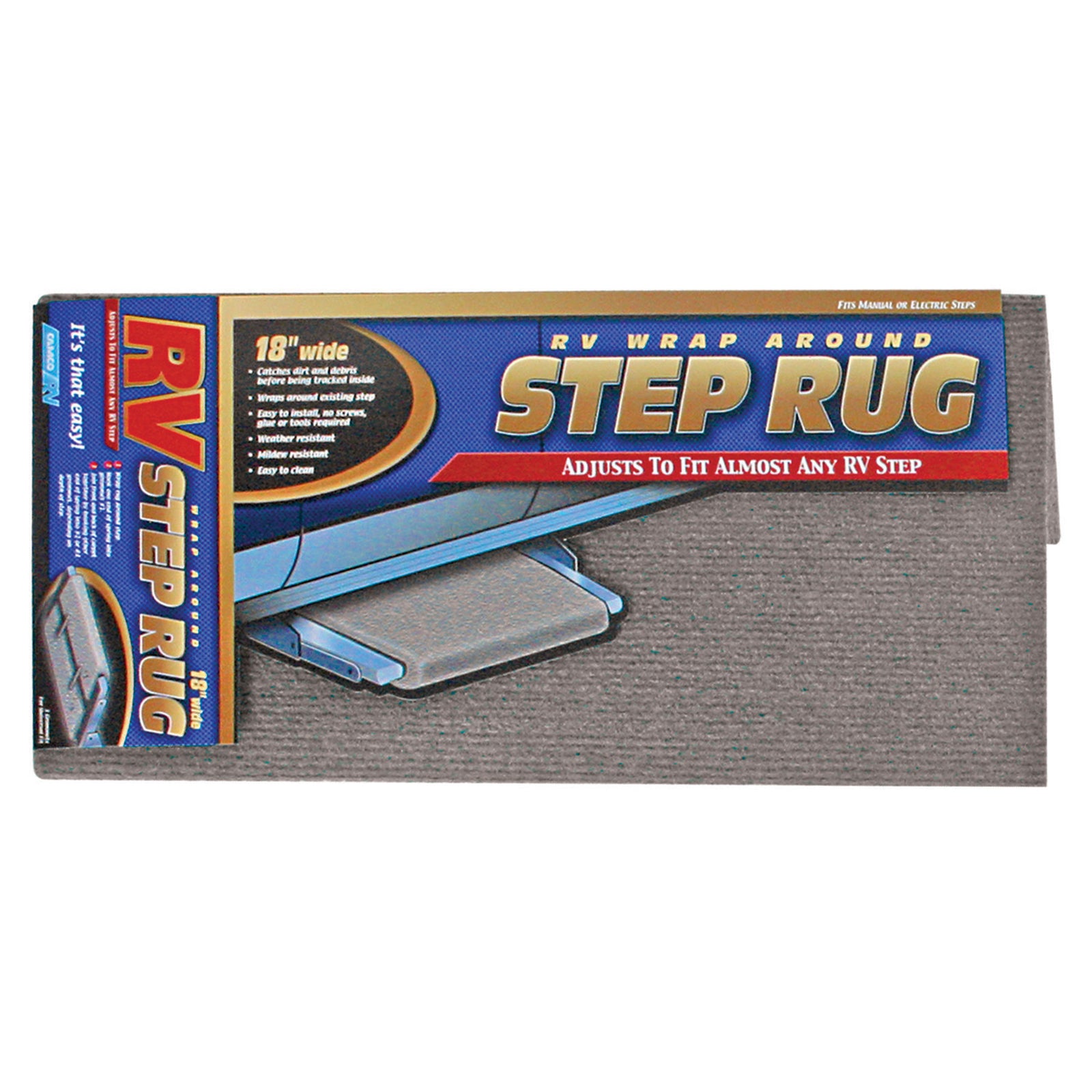 Camco 42925 18" Rv Step Rug - Grey