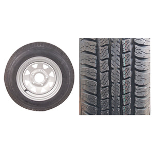 Badger Tire & Wheel AR15C205755WM-GTDEX Economy Radial Tire and Wheel ST205/75R15 C/5-Hole - White/Pinstripe Modular Rim