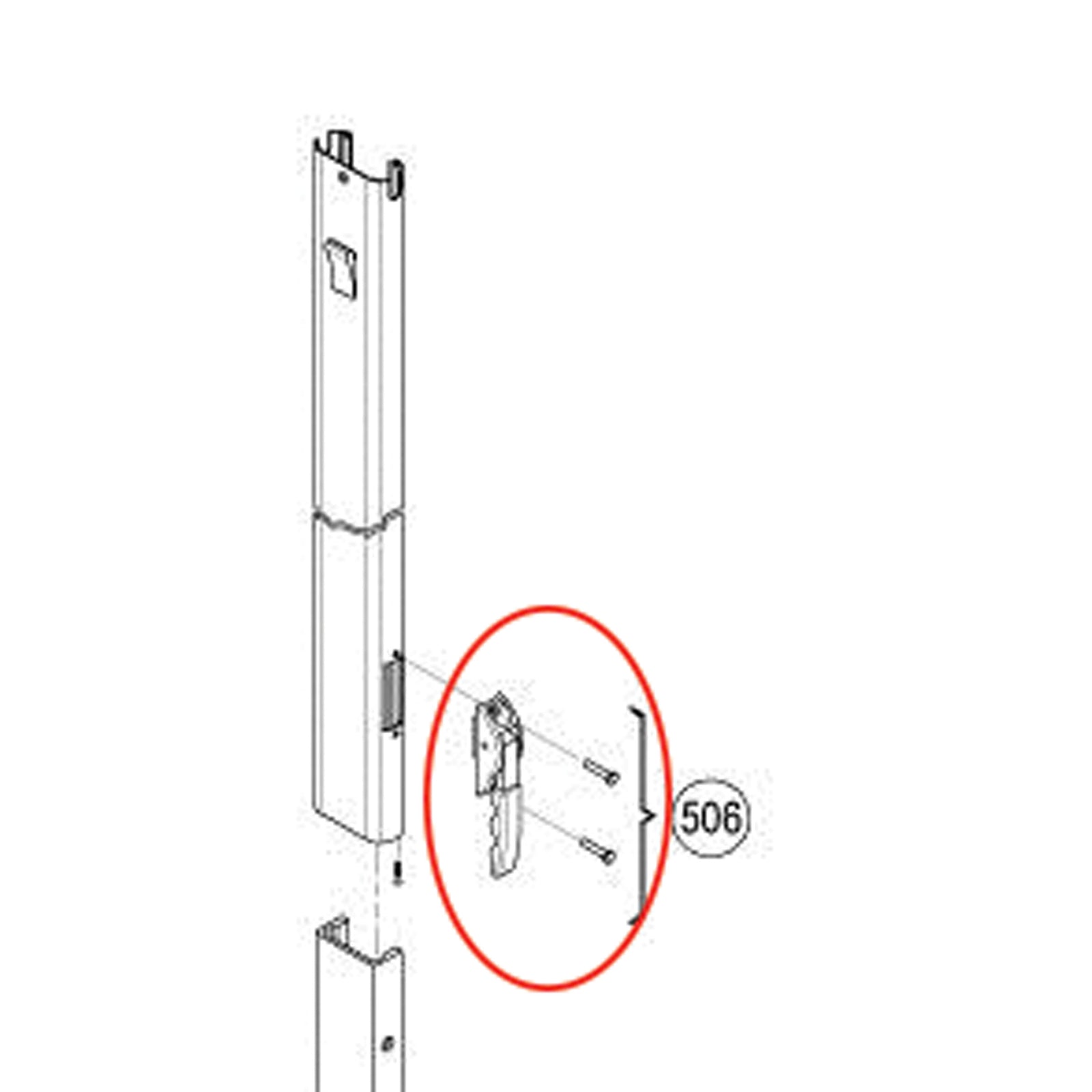 Dometic 3314069.000U Lift Handle Assembly F/8500,9000