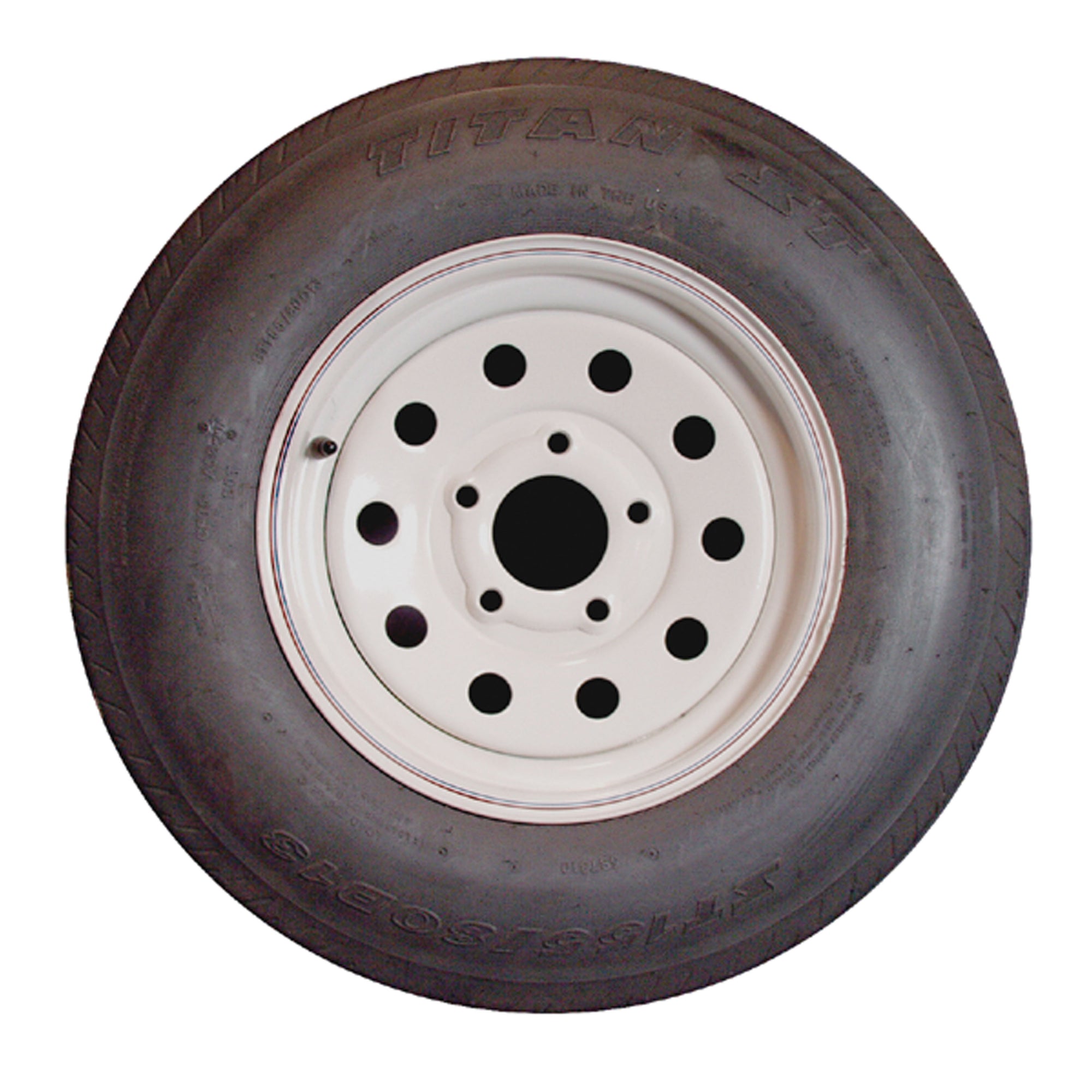 Americana Tire and Wheel 32449 Economy Radial Tire and Wheel ST225/75R15 C/5-Hole - White Modular Rim