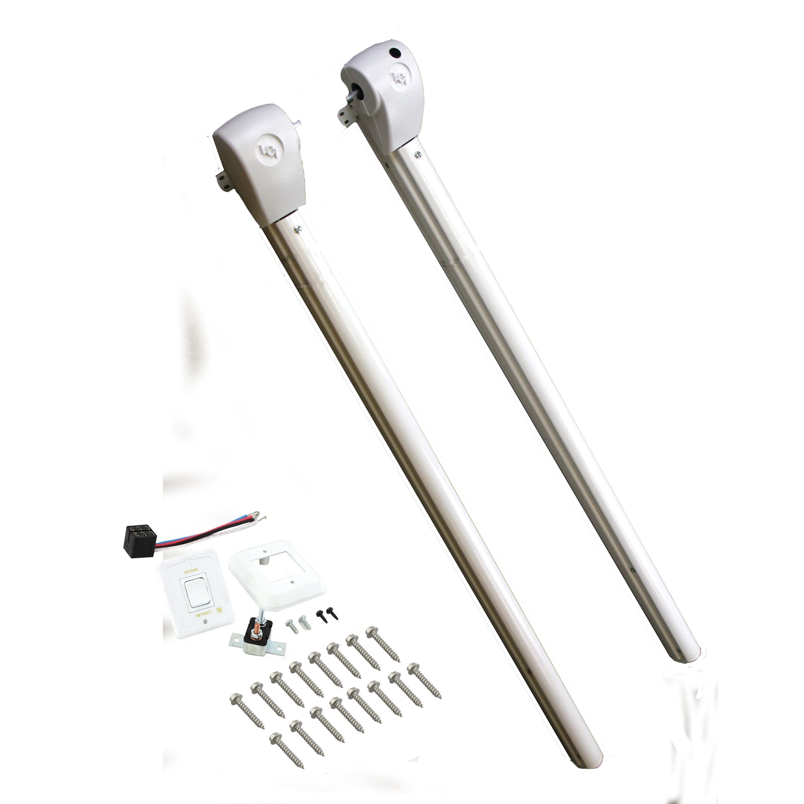 Lippert 351394 Solera Standard Power Hardware Kit, Pitched Speaker Head - White