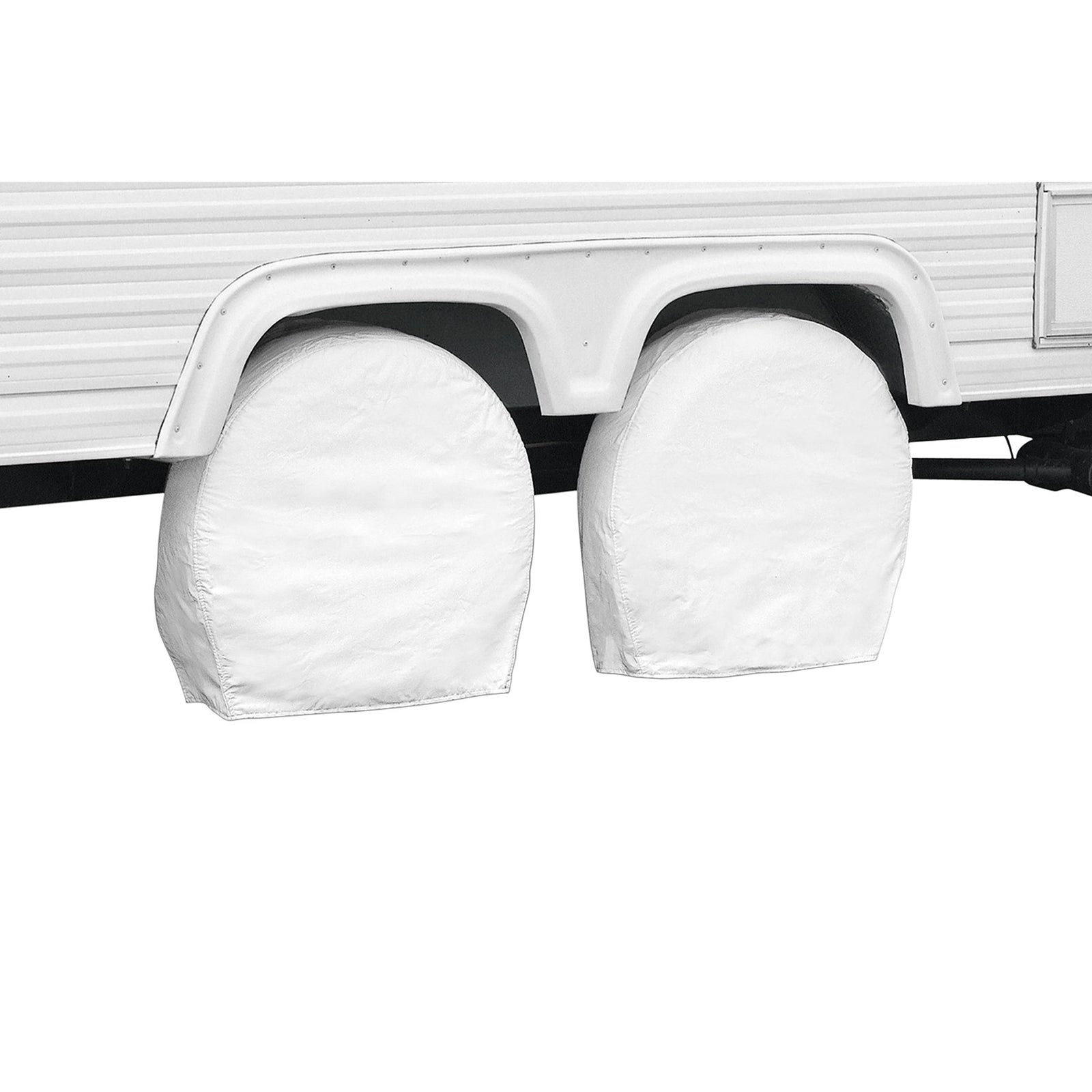 Classic Accessories 76260 Over Drive RV Wheel Cover - 30" to 33" Diameter x 9" Width, White
