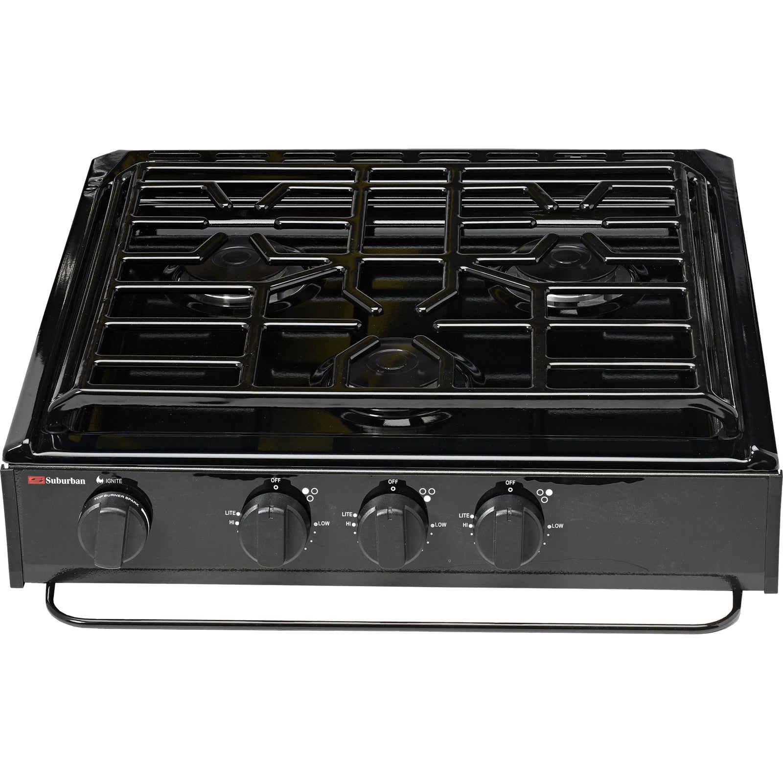 Suburban 3600A 3-Burner Slide-In Cooktop - Black