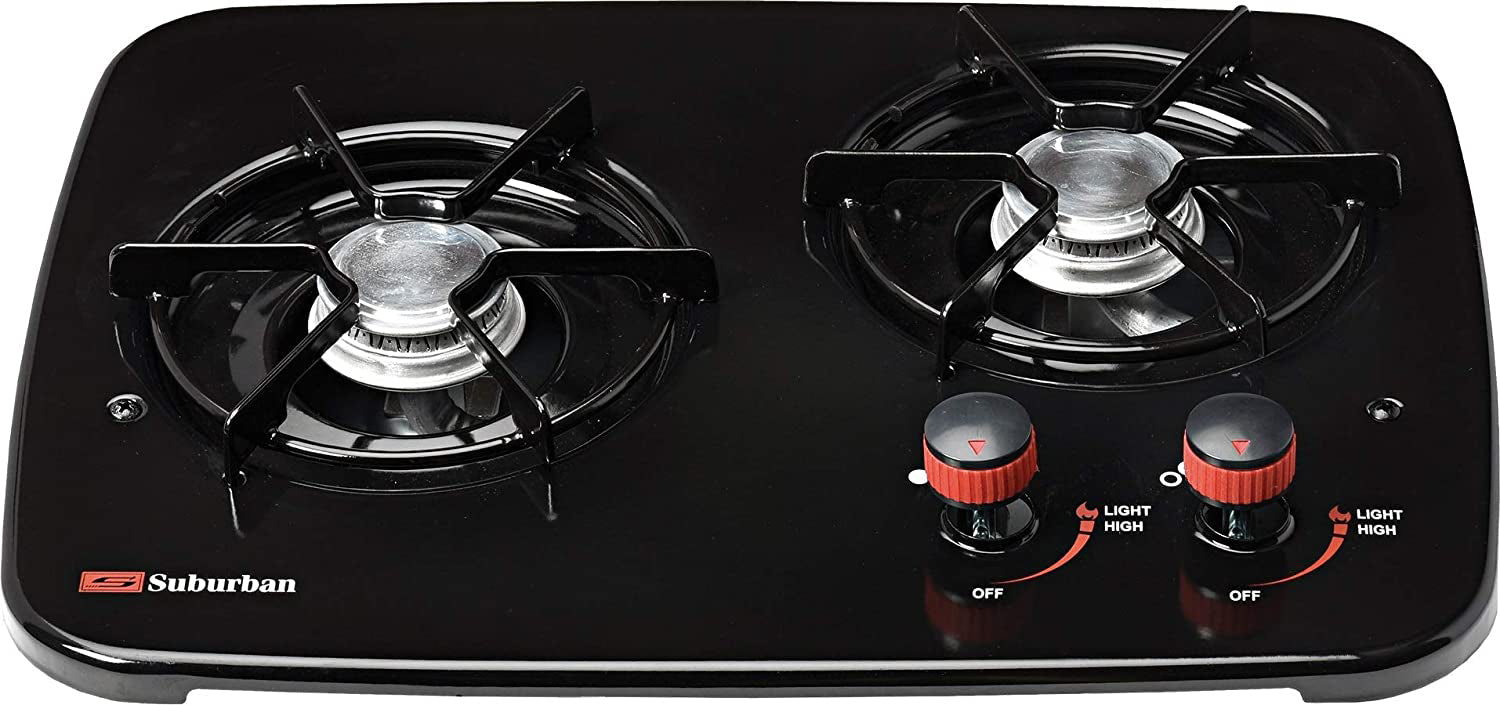 Suburban 3071ABK Cooktop 2 Burner Black