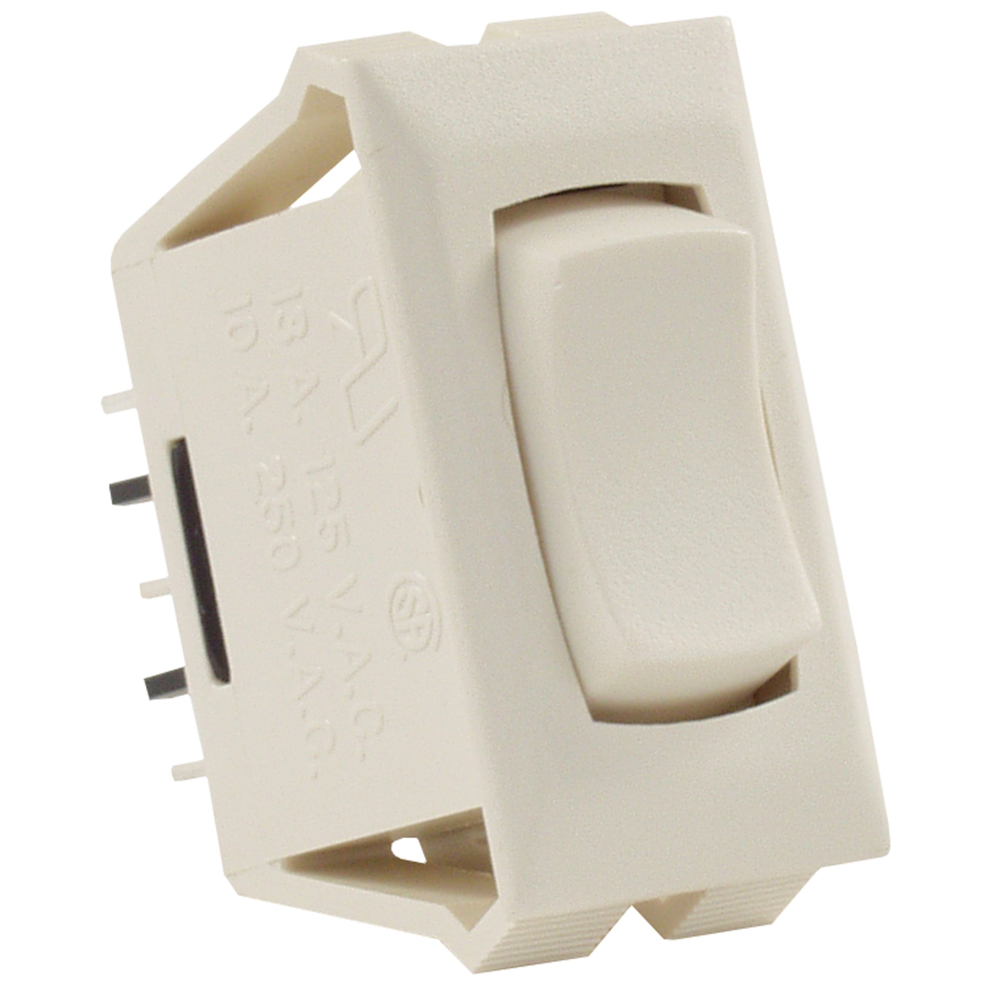 JR Products 12685 Momentary-On/Off/Momentary-On Switch with Bezel - Ivory