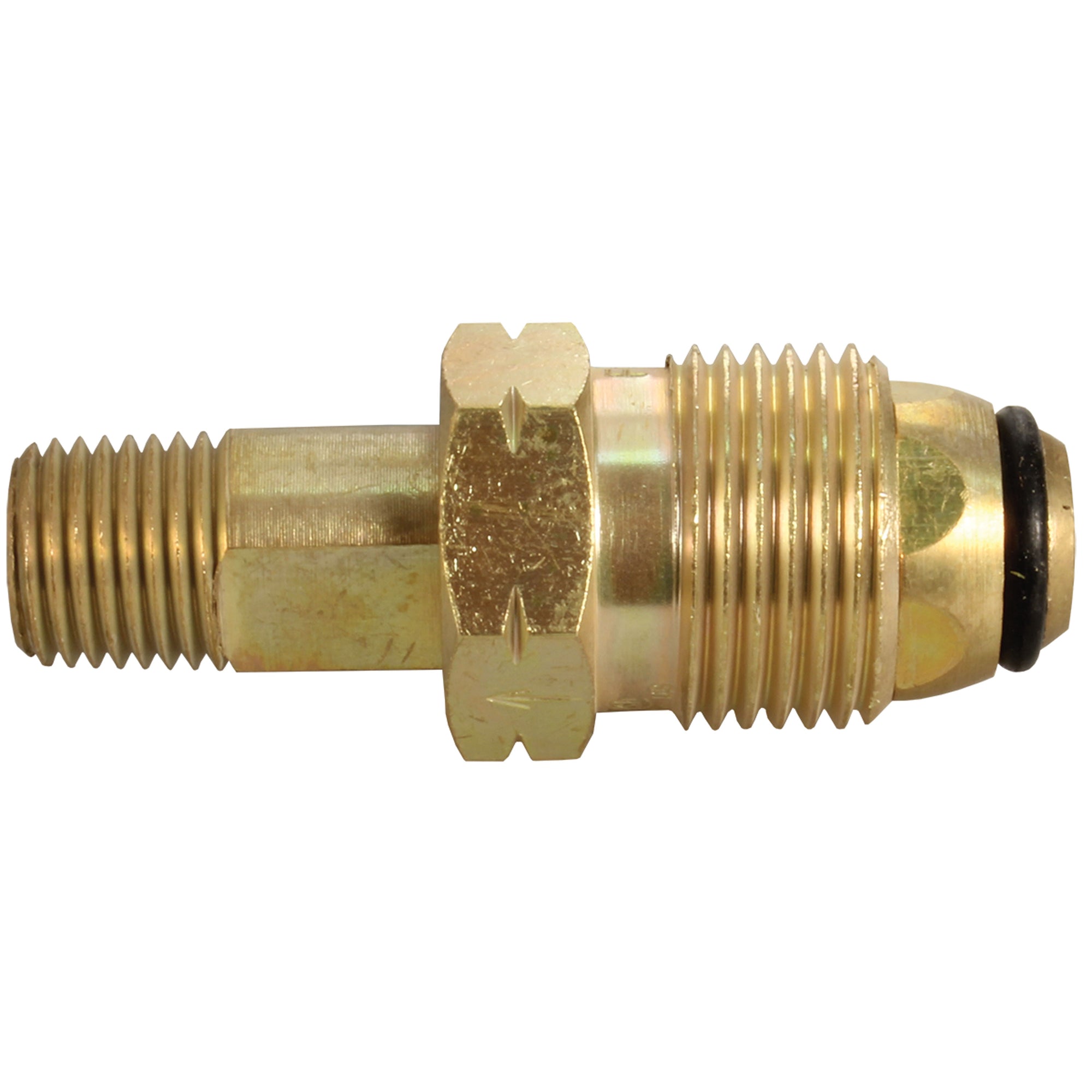 JR Products 07-30075 Excess Flow Pol - 1/4" MPT x Male POL 2-3/8" Long