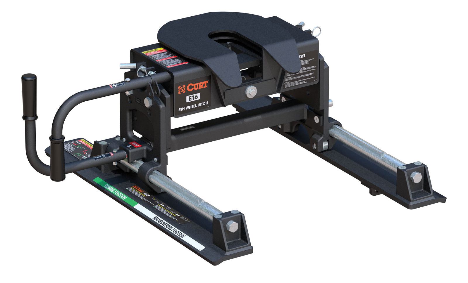 CURT 16516 E16 5th Wheel Slider Hitch for Short Bed Trucks - 16,000 lbs