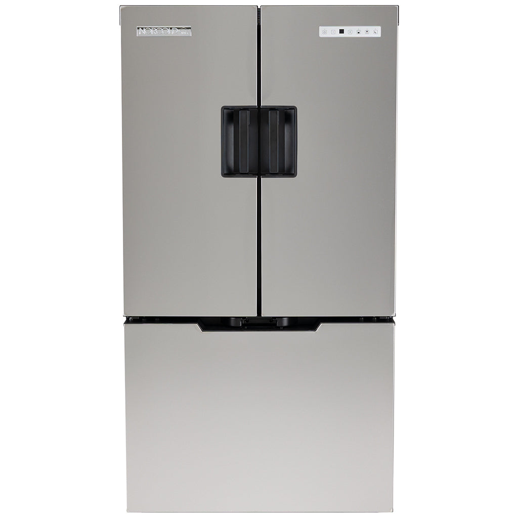 Norcold N20DCIMSS Polar Elite N20DC Stainless Steel DC Compressor RV Refrigerator with French Doors & Ice Maker - 20 cu. ft.