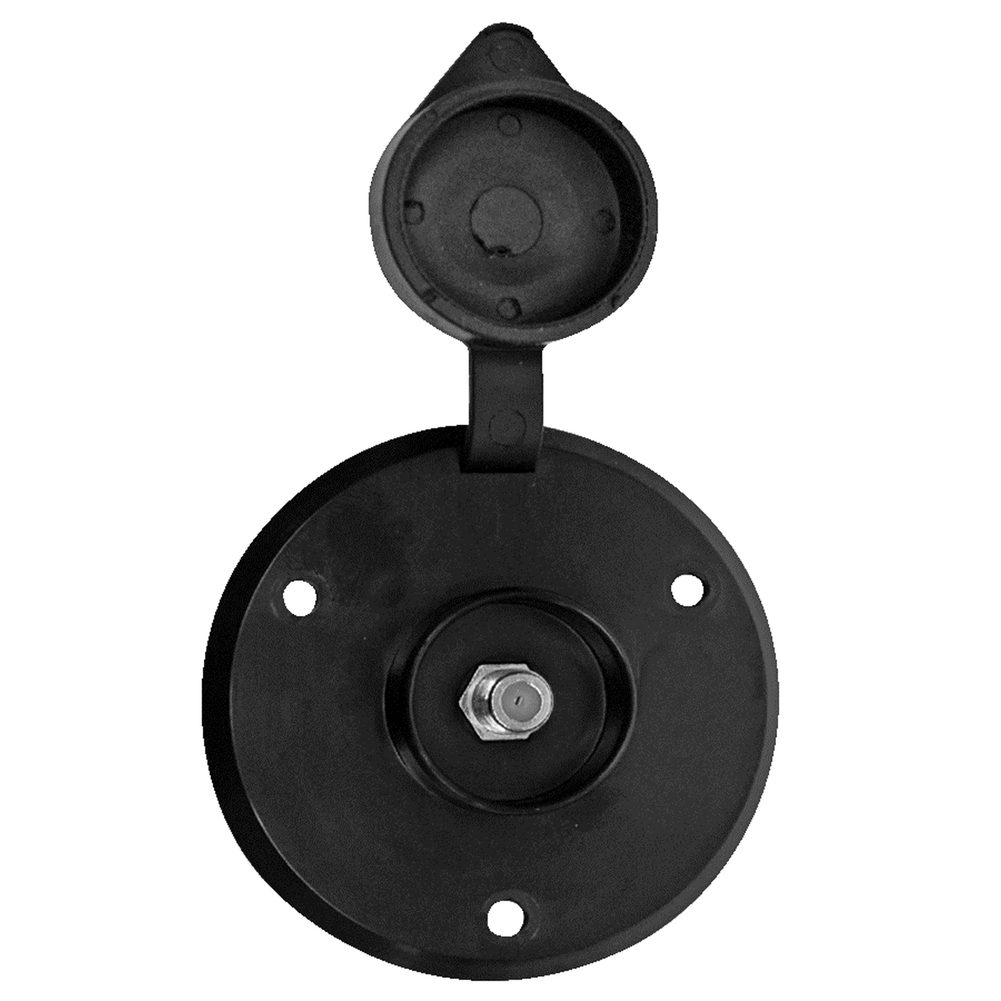 Prime Products 08-6209 Round Cable TV Receptacle - Black