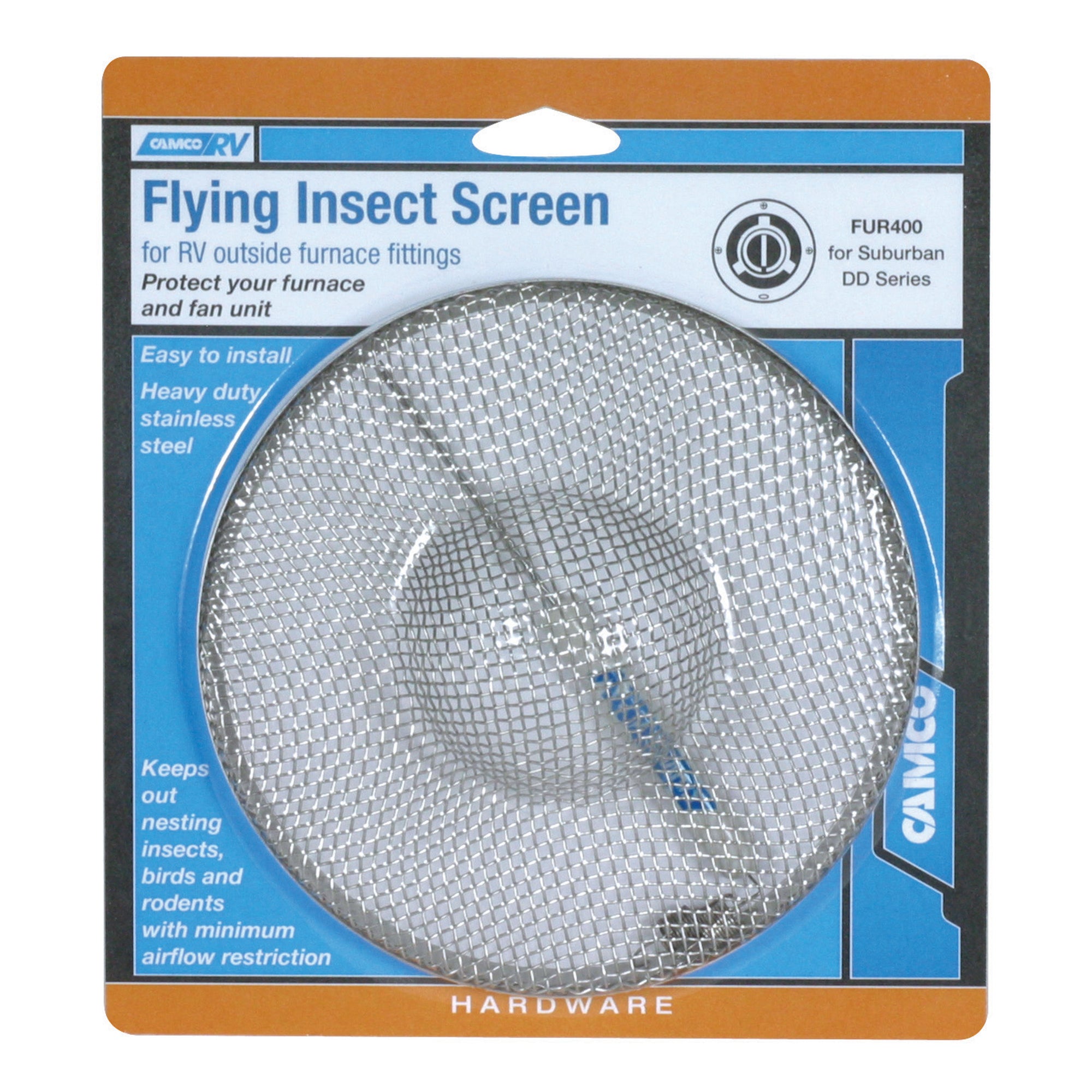 Camco 42143 Insect Screen For Rv Furnace And Fan Unit Outside Fittings - Fur400: Suburban Dd Series