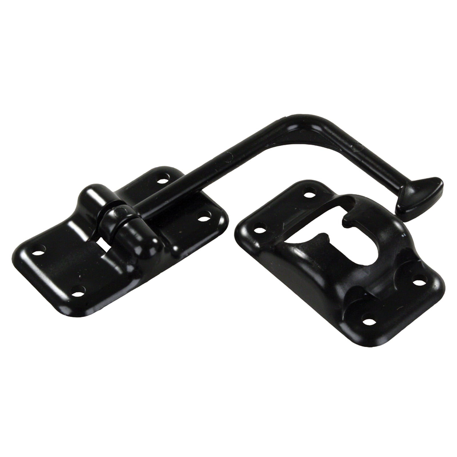 JR Products 10625 Plastic 90° T-Style Door Holder - Black, 6"