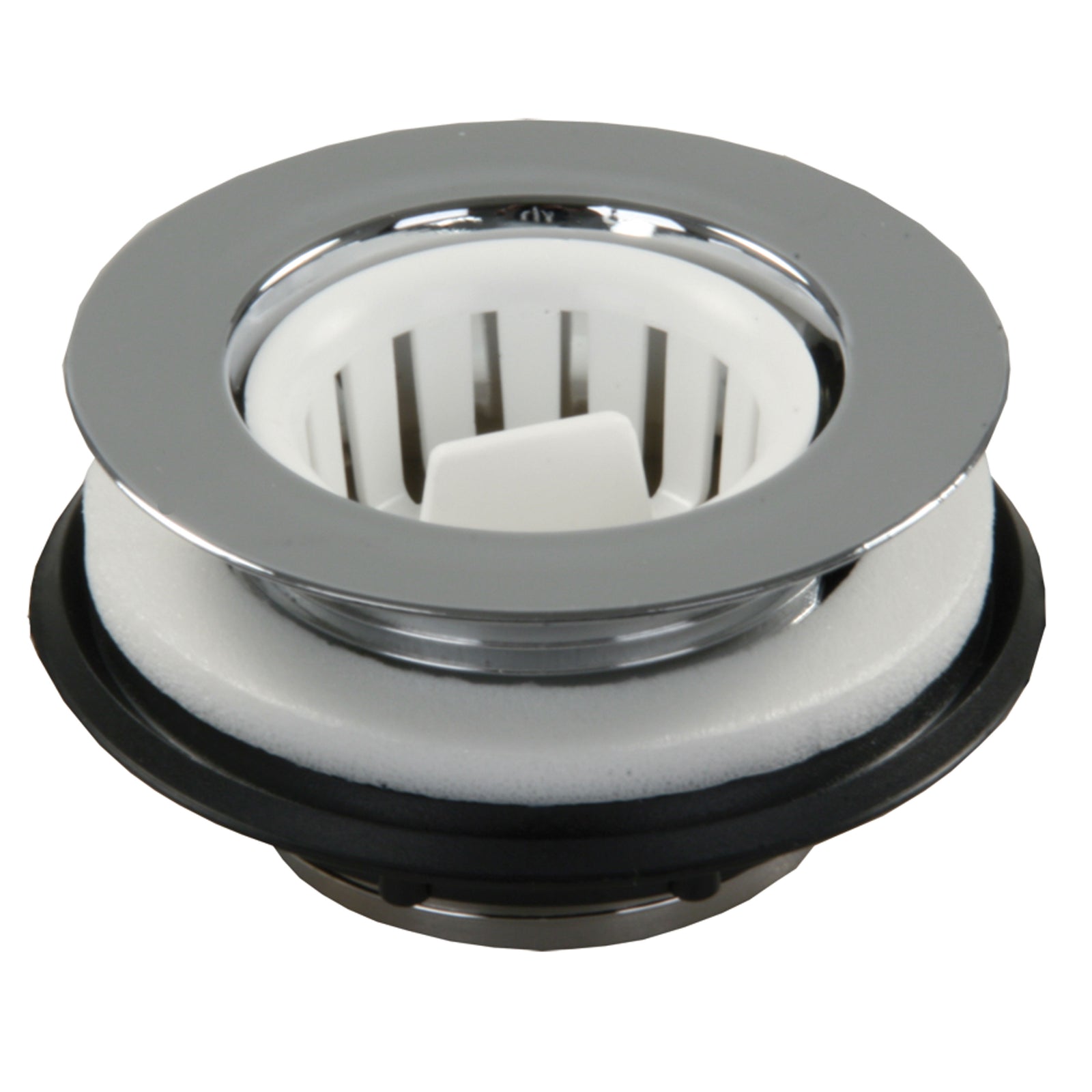 JR Products 95035 Strainer with Threaded Basket - Chrome