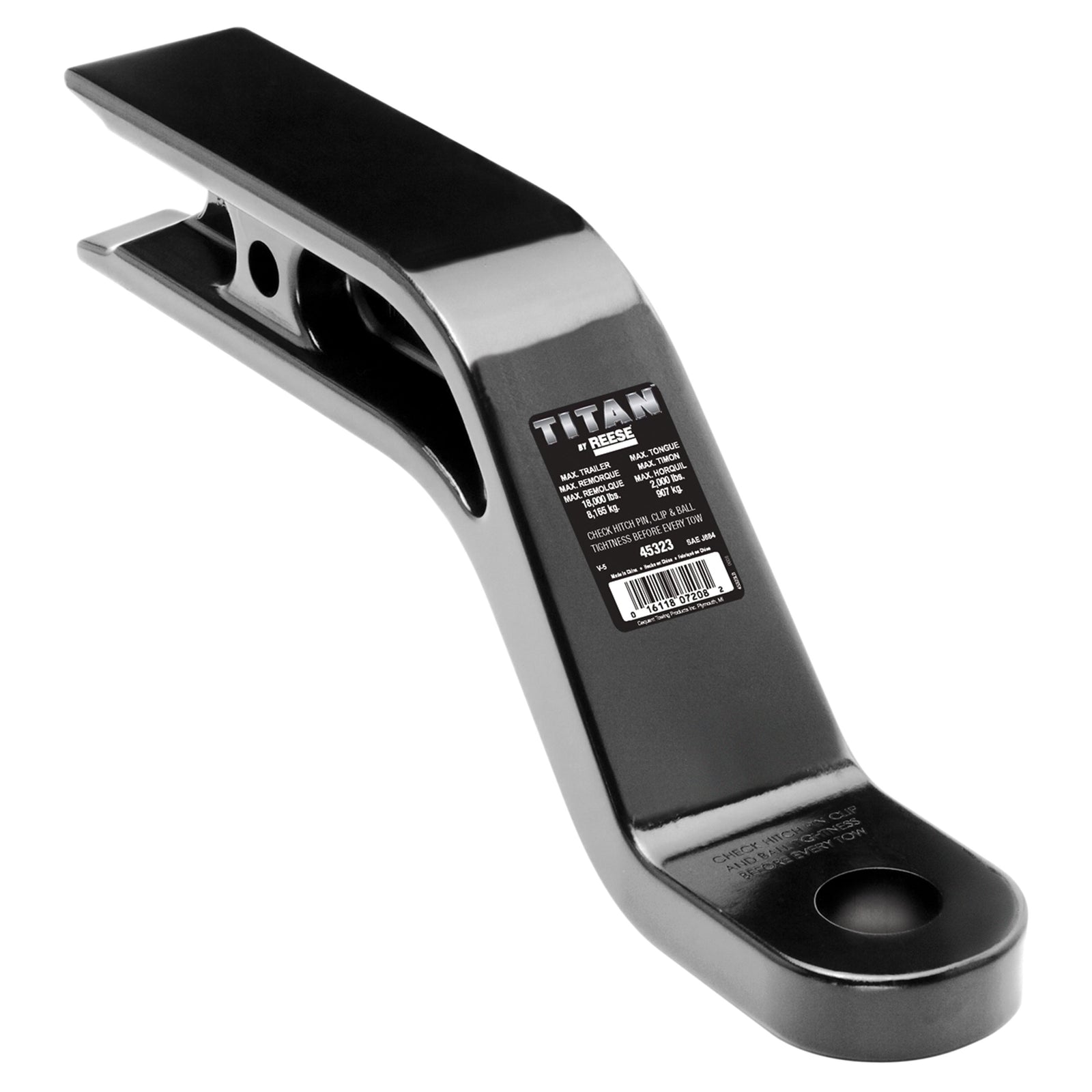 Reese 45323 Class V Ball Mount -2.5" Shank, 3.5" Rise, 5" Drop, 18000 lbs. GTW