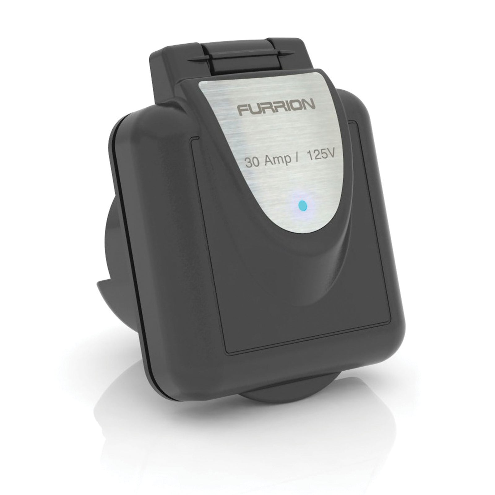 Lippert 431862 Furrion 30 Amp Standard Square Inlet - Black