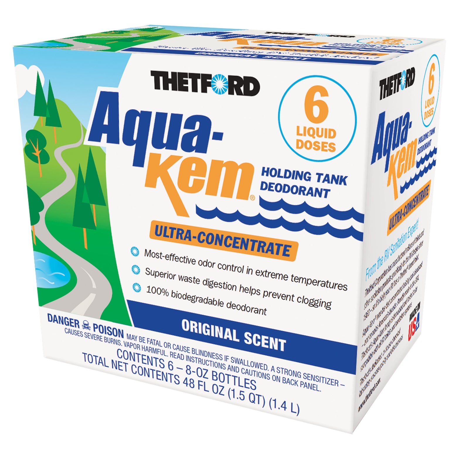 Thetford 03106 Aqua-Kem Holding Tank Deodorant - 6 Pack of 8 oz. Bottles