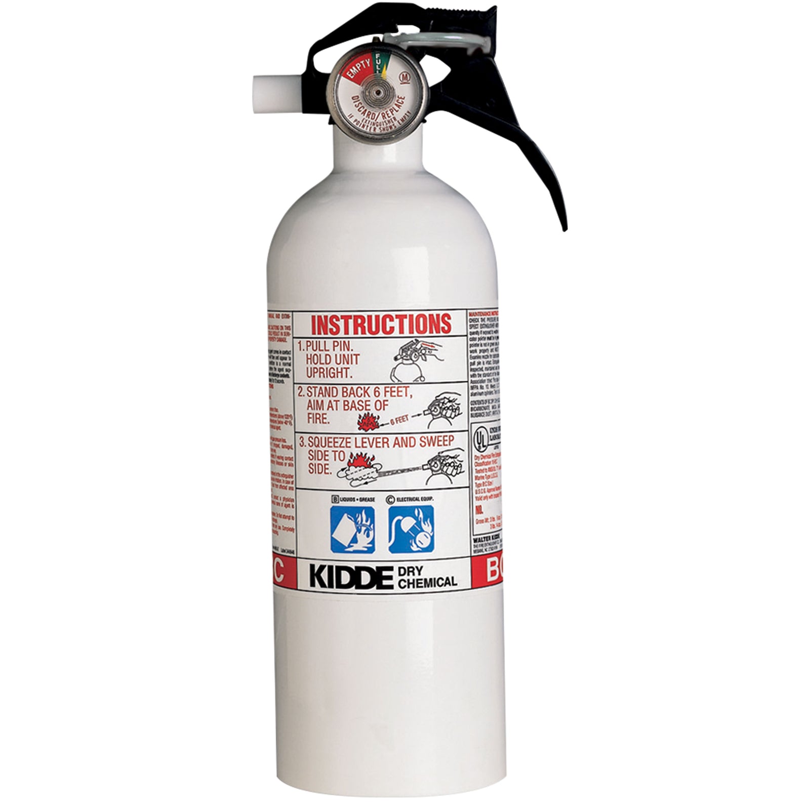 Kidde 466422K Fire Extinguisher - Red, 10B:C Gauge
