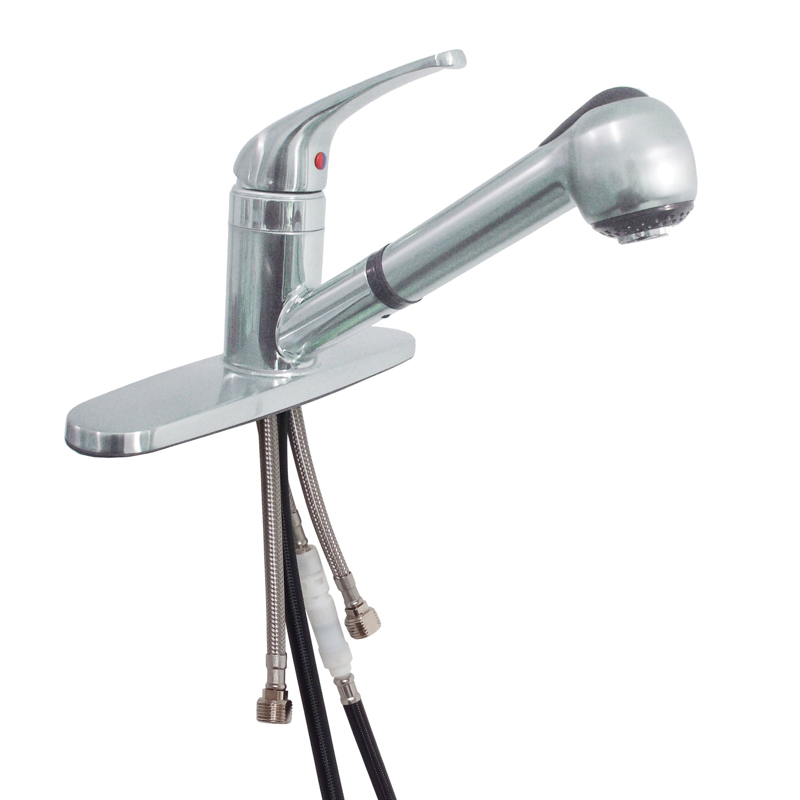 Empire Faucets SL1000-A Metallic Single Lever Kitchen Faucet with Pull-Out Sprayer - Chrome