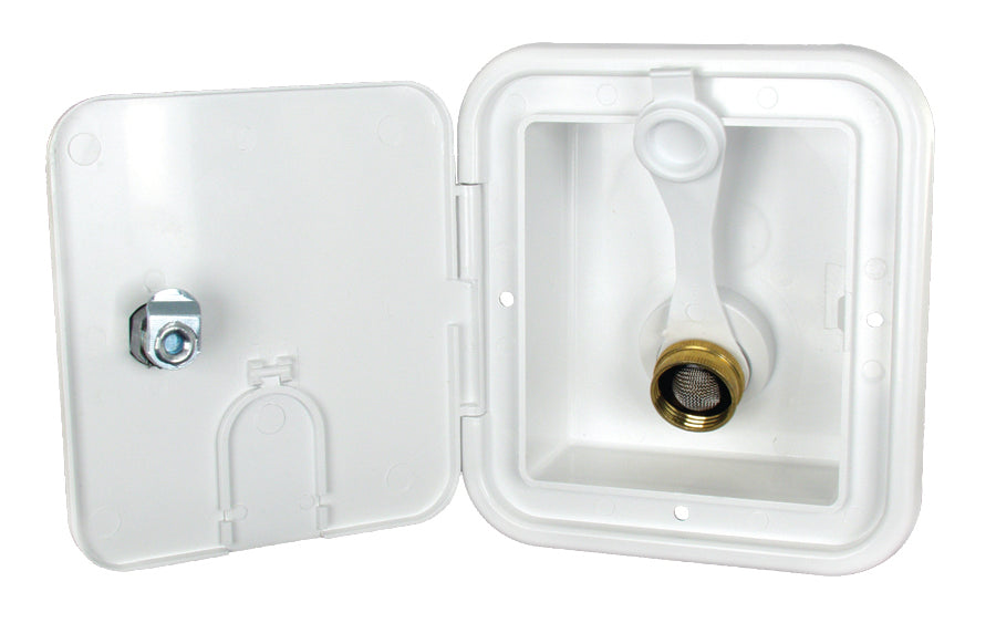 Thetford 94225 City/Gravity Water Hatch with Brass Check Valve - Polar White