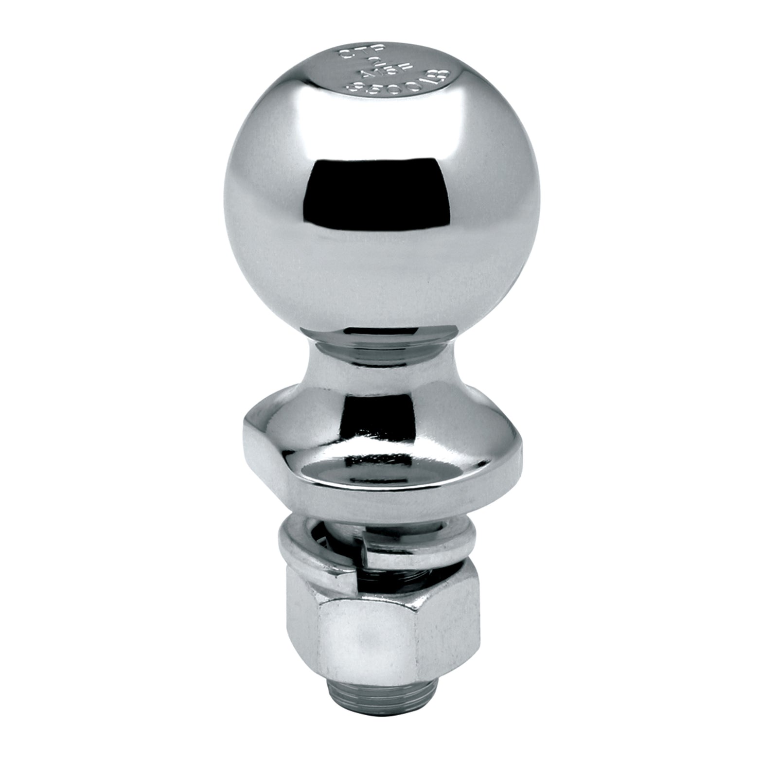 Reese 63822 Class II Hitch Ball - 2" Ball x 3/4" Shank x 2-3/8" Shank Length, 3,500 lbs. GTW, Chrome