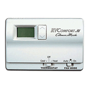 Coleman-Mach 8330D3351 Wall Mount Digital Thermostat - 12 VDC, Single Stage, White