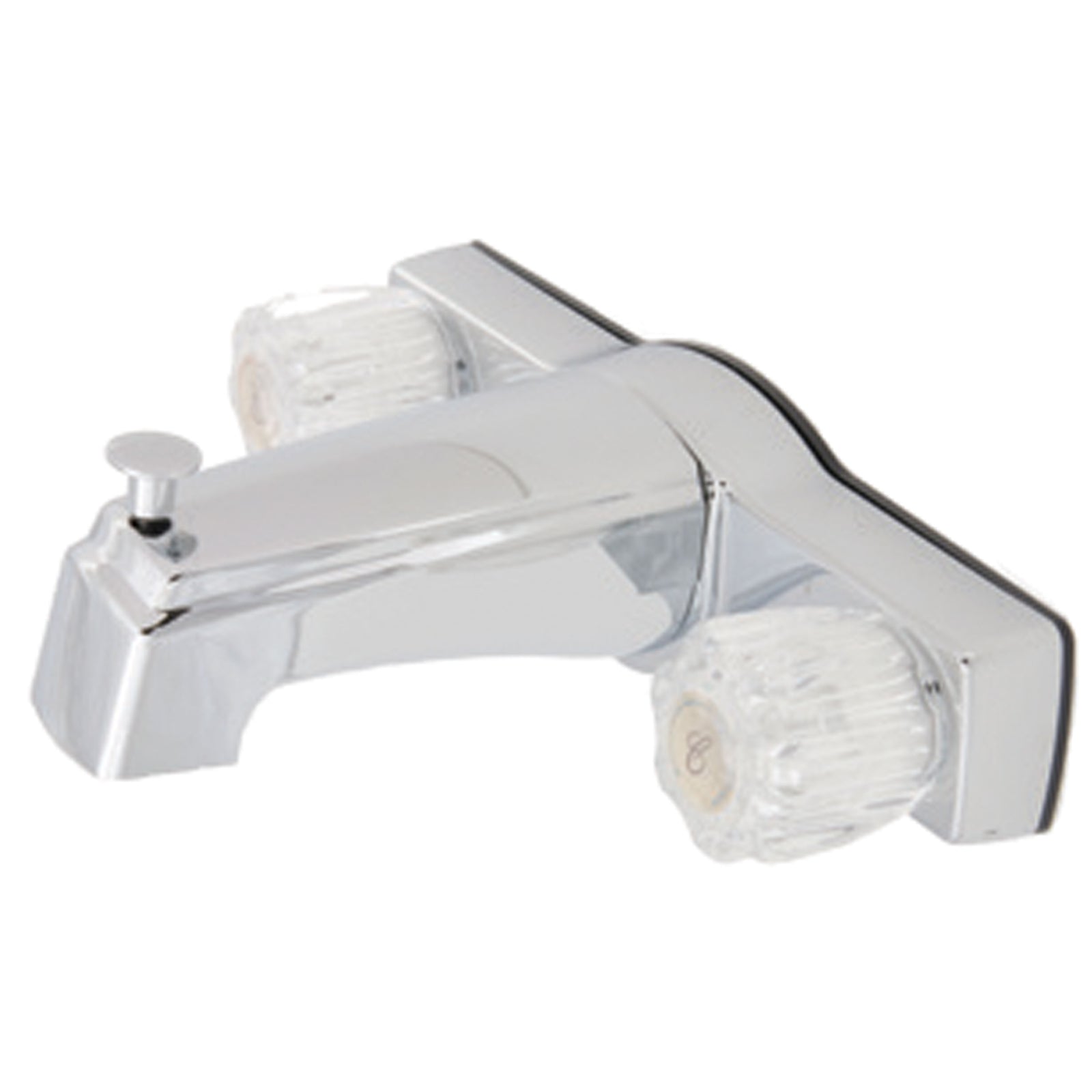 Empire Faucets U-YJW68 8" Non-Metallic Tub/Shower Diverter with Crystal Handles - Chrome