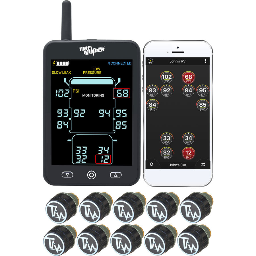 Minder TM-A1A-10 TireMinder A1A Tire Pressure Monitoring System Kit - 10 Transmitters