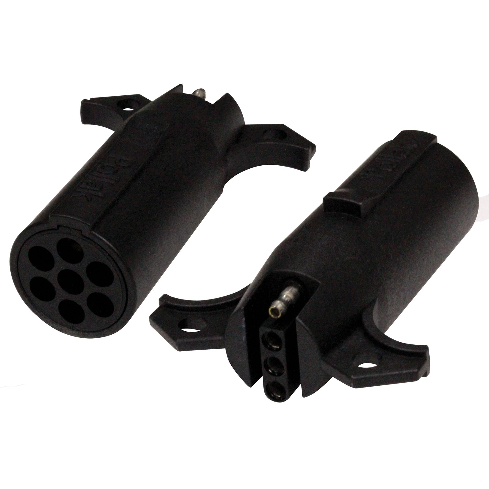 Pollak 12-742EV 7-Way Round Pin to 4-Way Flat