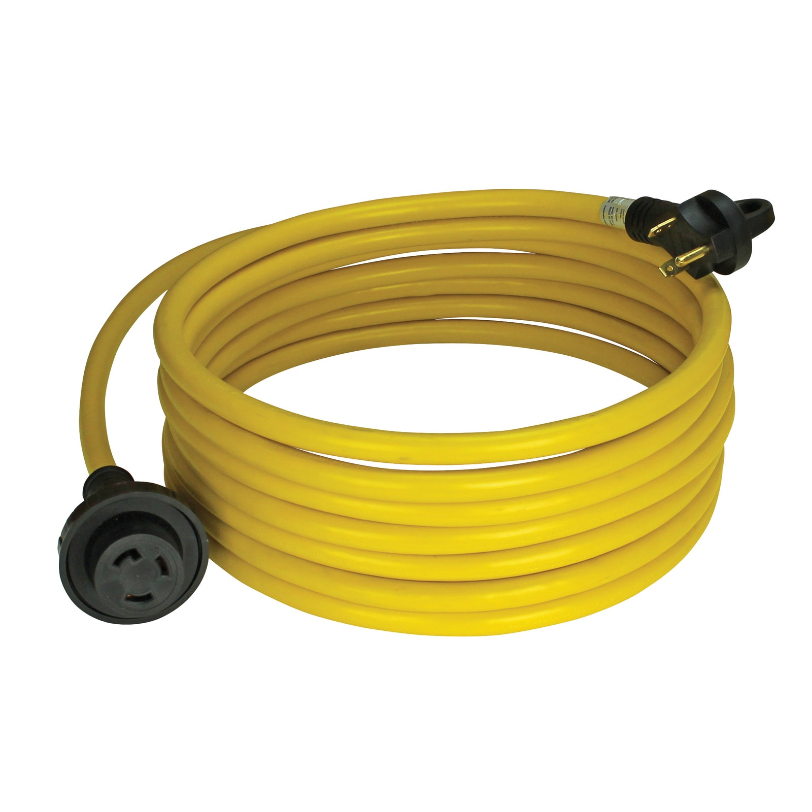 25' 30 AMP RV CORD W/CONNECTOR LIGHT PLUG W/HANDLE