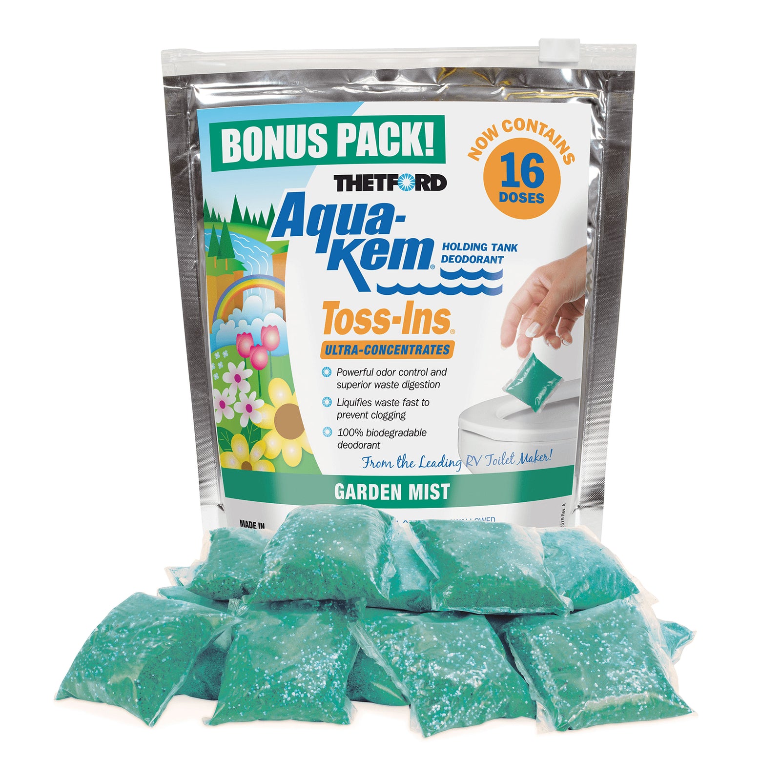 Thetford Corp 96562 Aqua Kem Toss-Ins Garden Mist 16 Ct