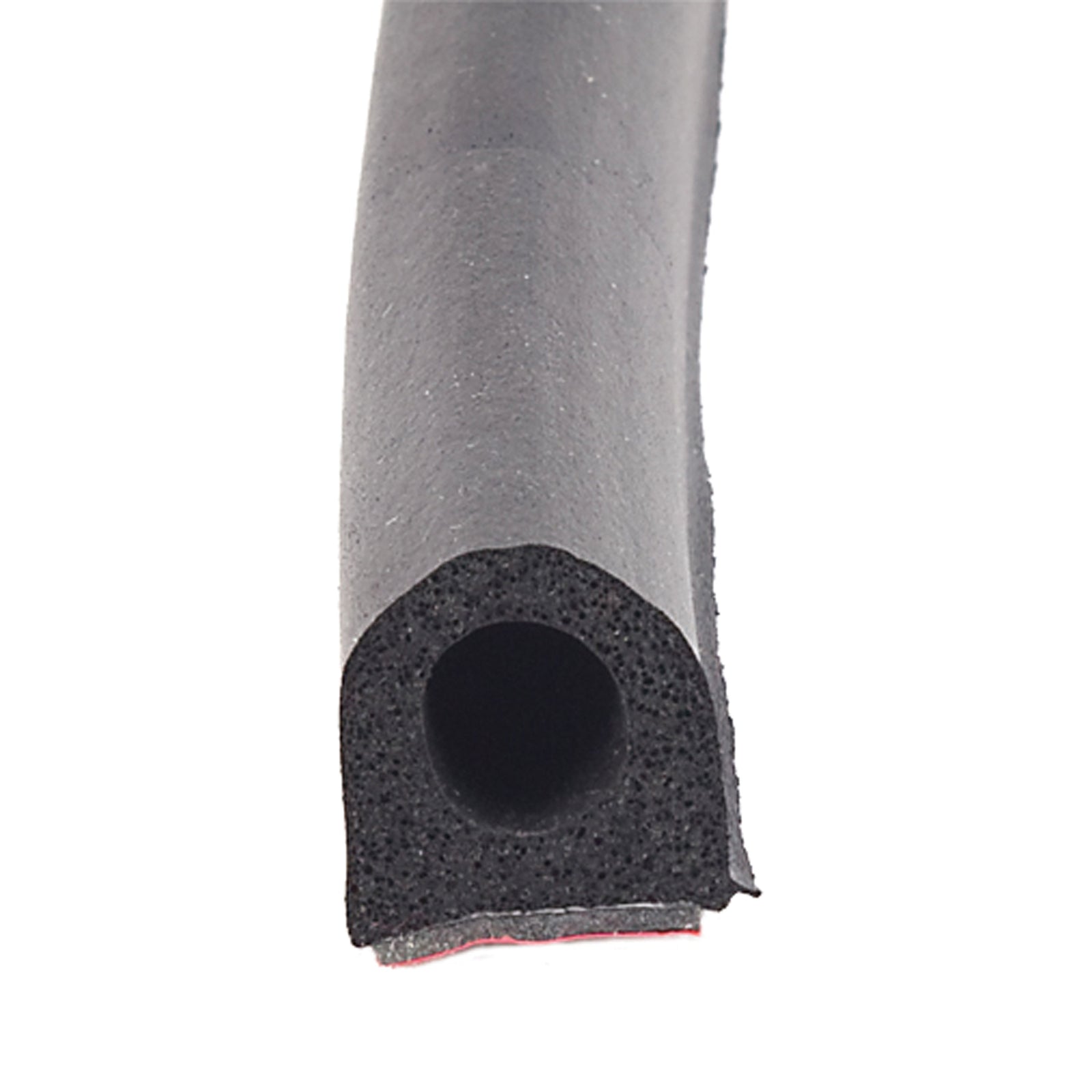 AP Products 018-663 Non-Ribbed D-Seal with Hats (Red Tape) - Black, 3/4" x 3/4" x 50'