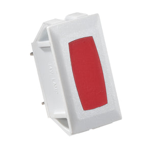 RV Designer S241 DC Rocker Switch 10 Amp - White/Red, Illuminated On/Off