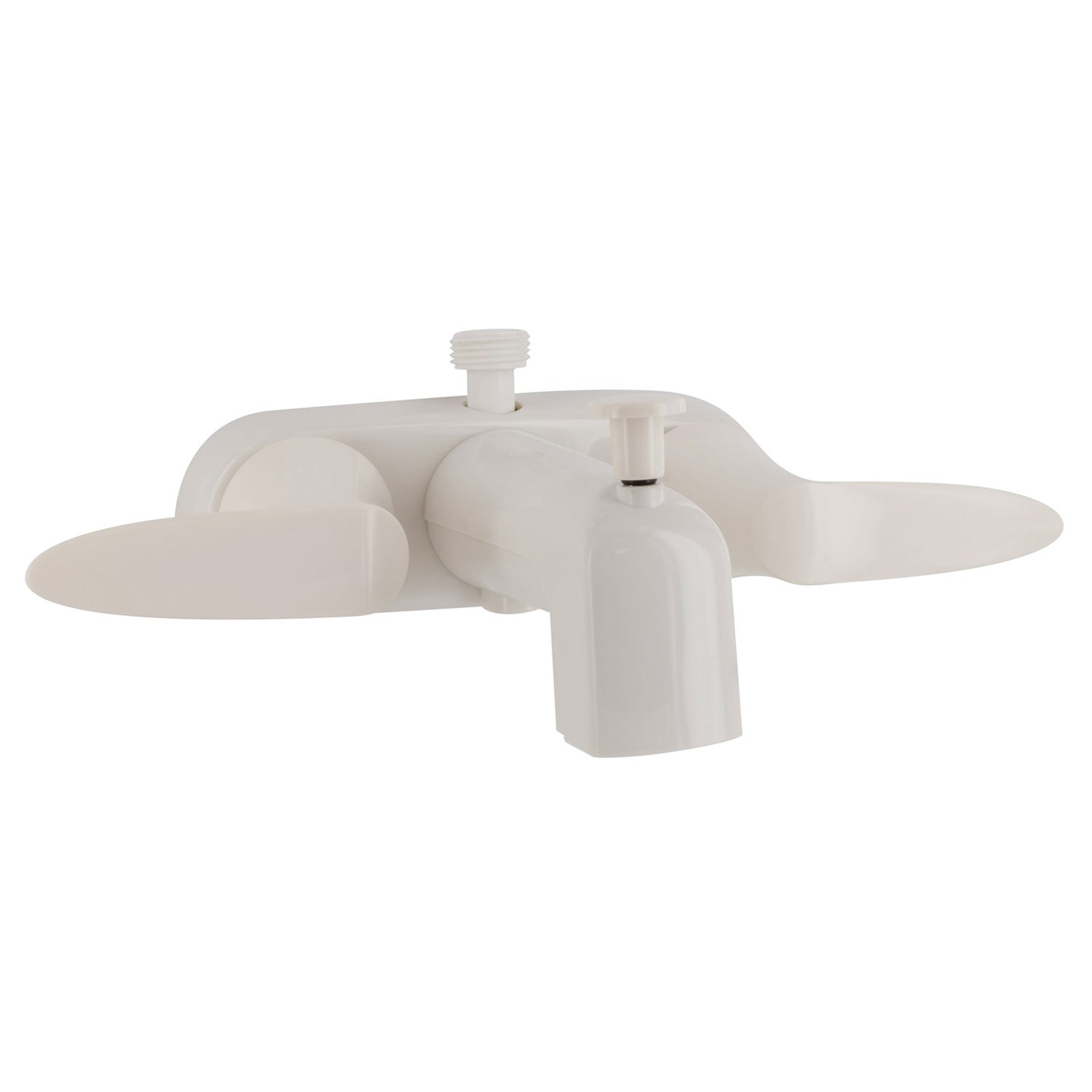 PF223261 Faucet 4" Tub W/Shower D-Spud White 2-Lever Handle