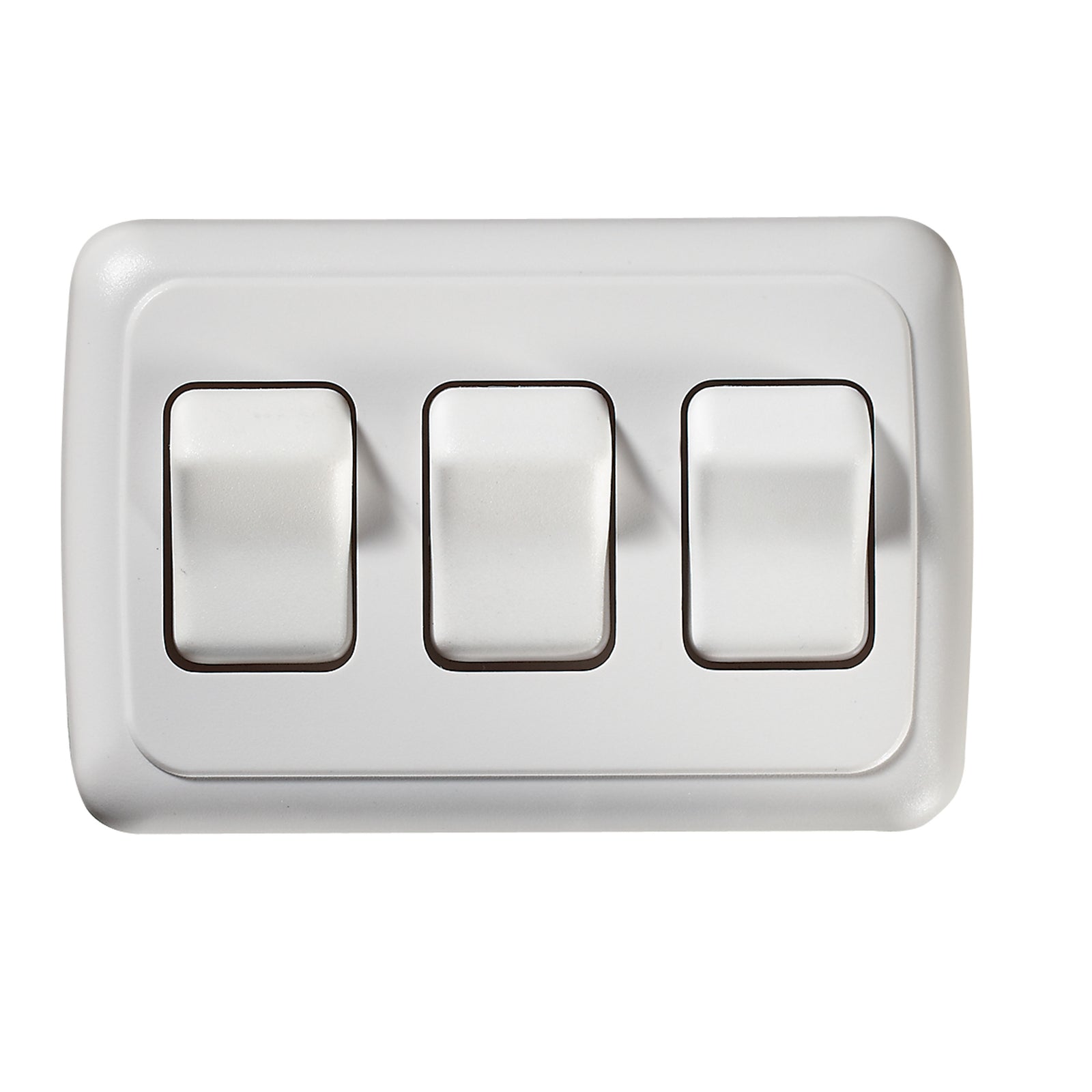 RV Designer S521 Contoured DC Wall Switch On/Off - Single, Black