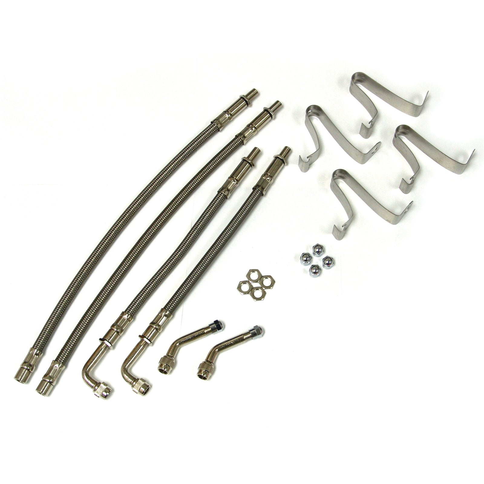 Wheel Masters 82082 Airless Steel Hose Extenders For 16"-19.5" Wheel Liners & Covers - 4 Hose Kit, Hand Hole Mount