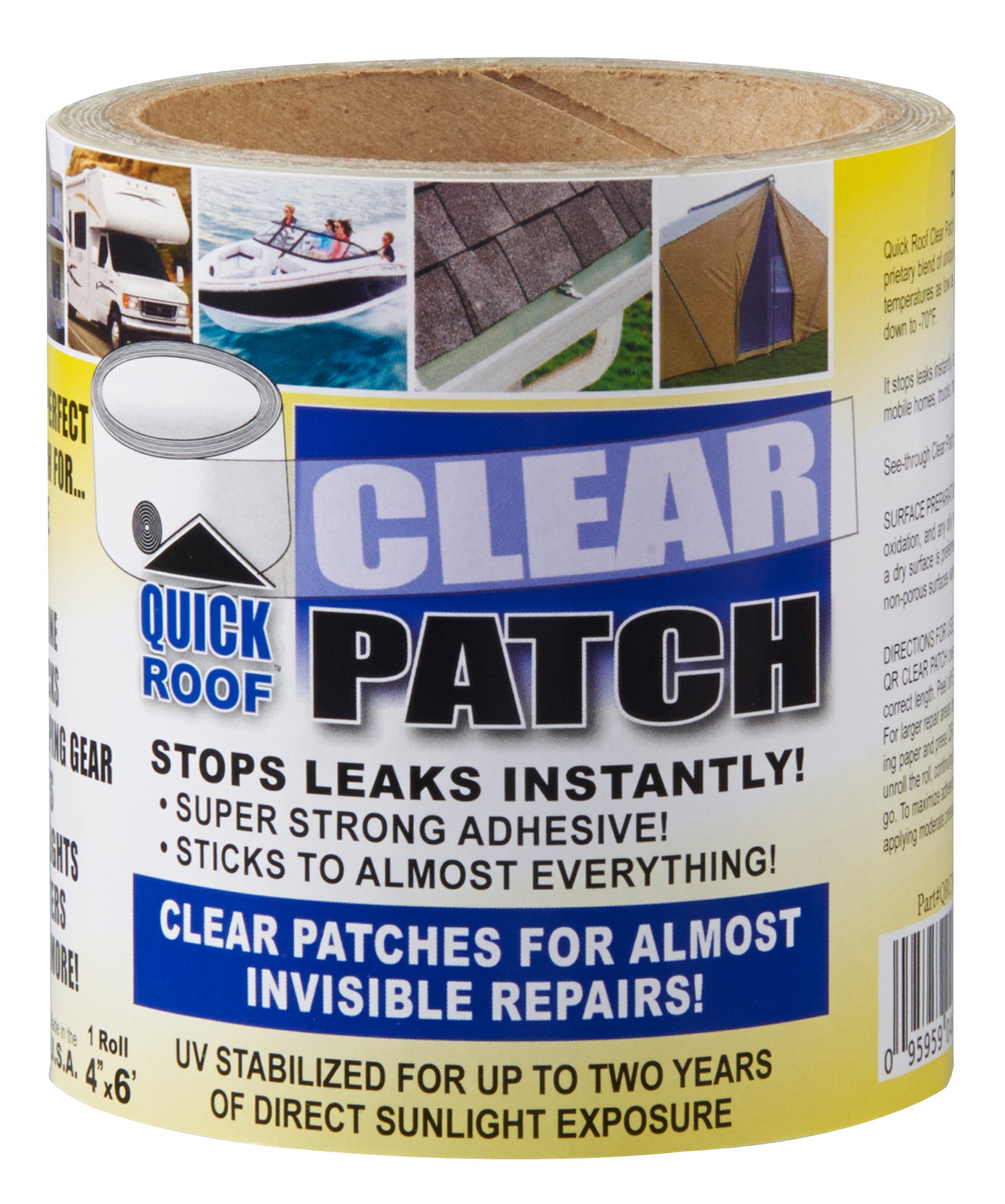 Cofair QRCP420 Quick Roof Clear Patch - 4" x 20'