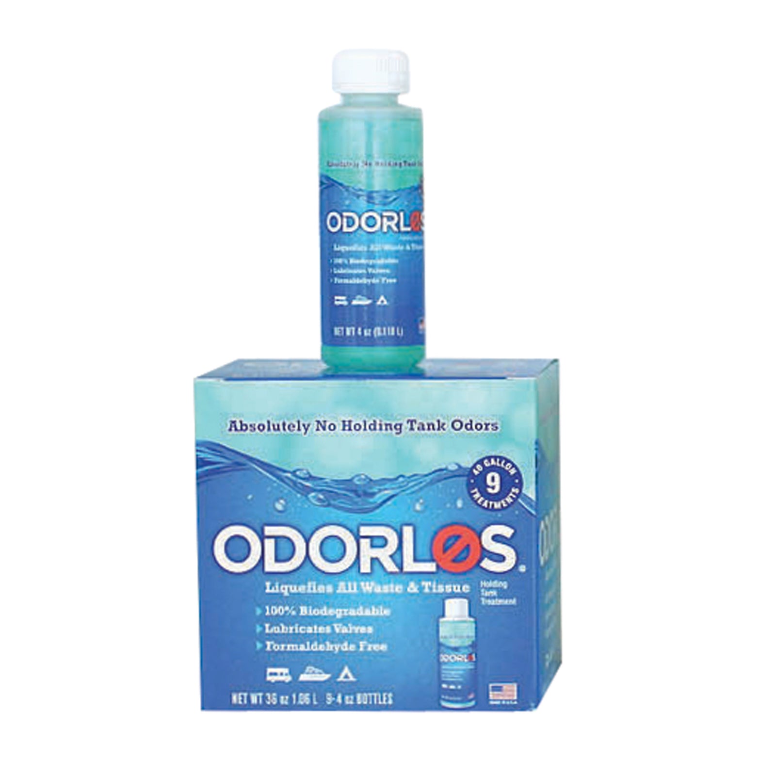 Valterra V77001 Odorlos Holding Tank Treatment - 4 oz. Bottles, Pack of 9